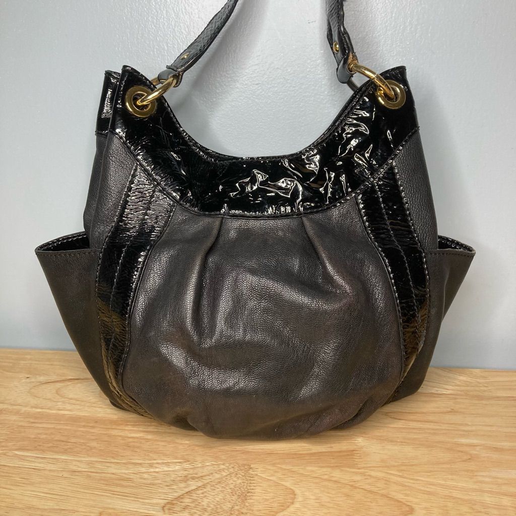 Michael Kors Michael Kors, Mixed Leather Drawstring Hobo Bucket Shoulder Bag Size ONE SIZE - 10 Thumbnail