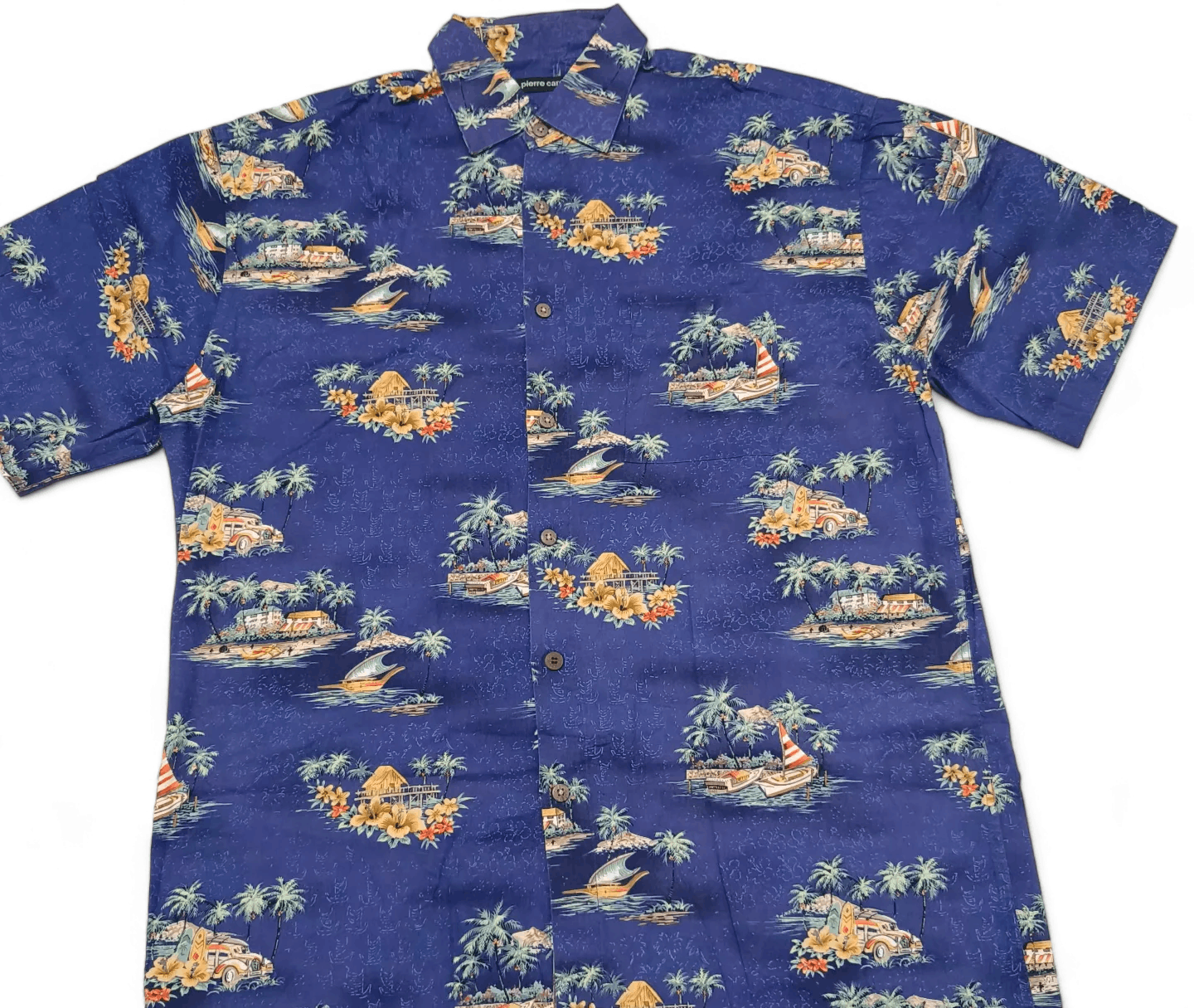 Pierre Cardin Vintage Pierre Cardin Scenic Border Hawaiian Shirt Medium Size US M / EU 48-50 / 2 - 2 Thumbnail
