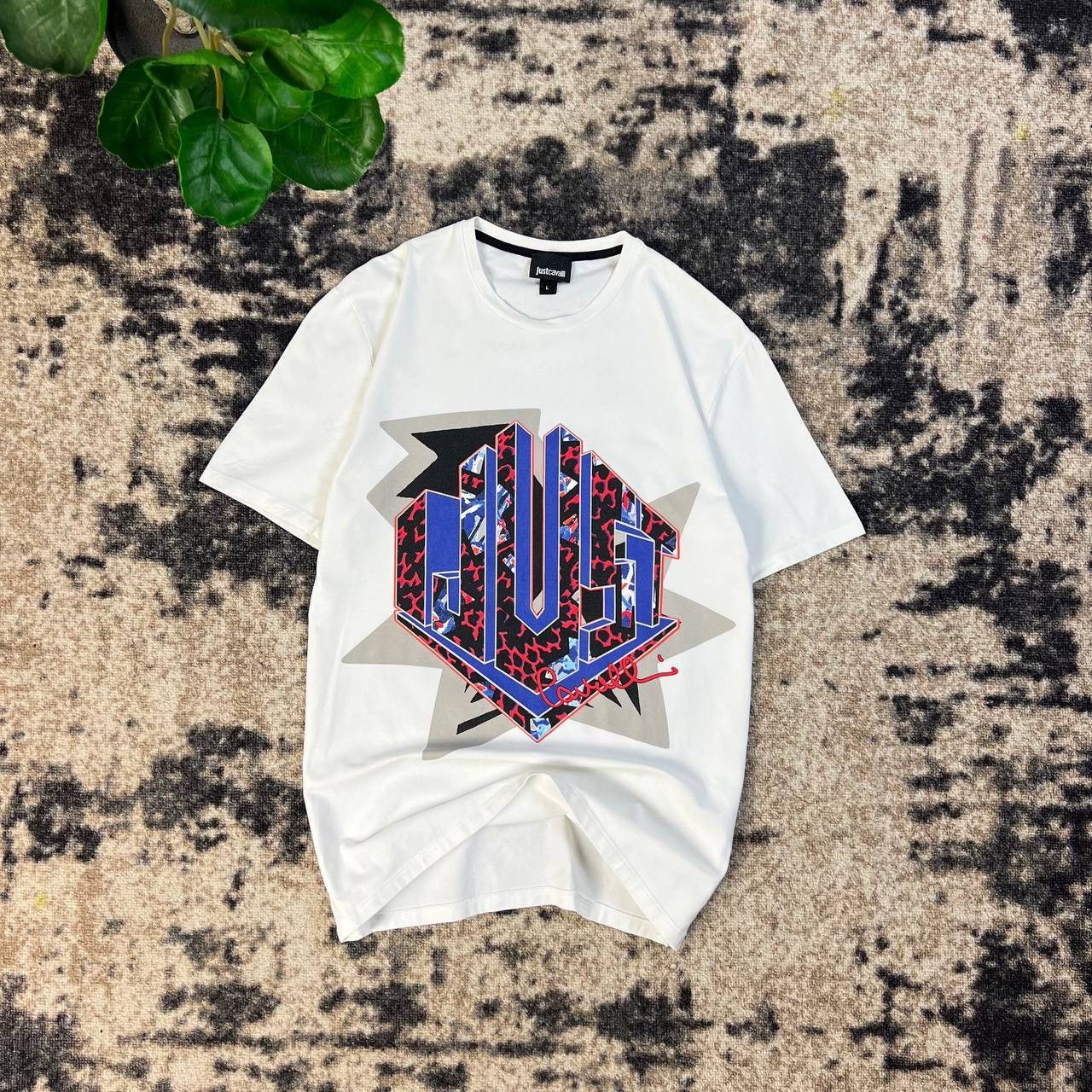 Just Cavalli Just Cavalli Luxury 3D Big Logo T-Shirt Streetwear 1TS50 Size US L / EU 52-54 / 3 - 1 Thumbnail