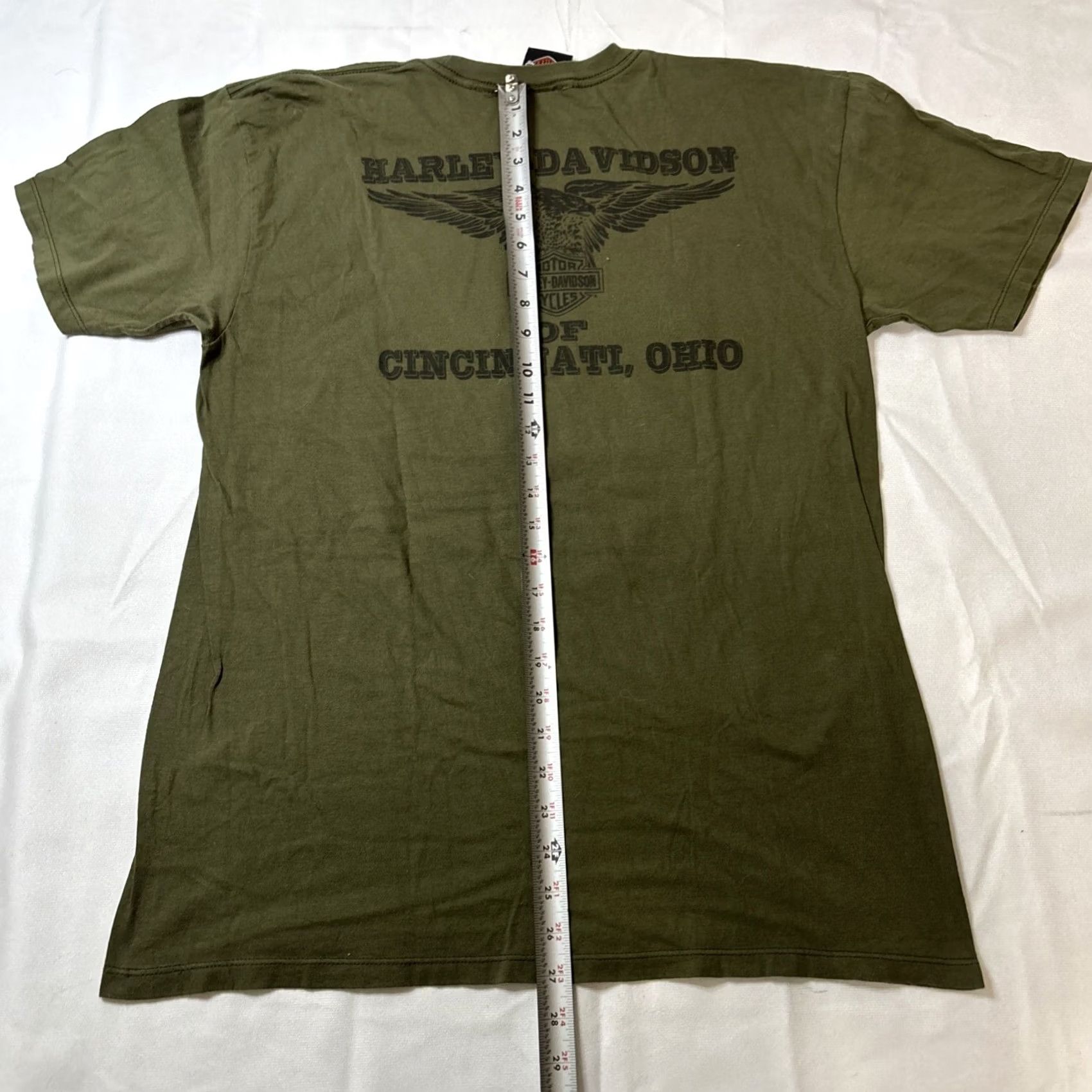 Harley Davidson VINTAGE Harley-Davidson North American Tour Cincinnati Ohio Size L Green T Shirt Size US L / EU 52-54 / 3 - 7 Thumbnail