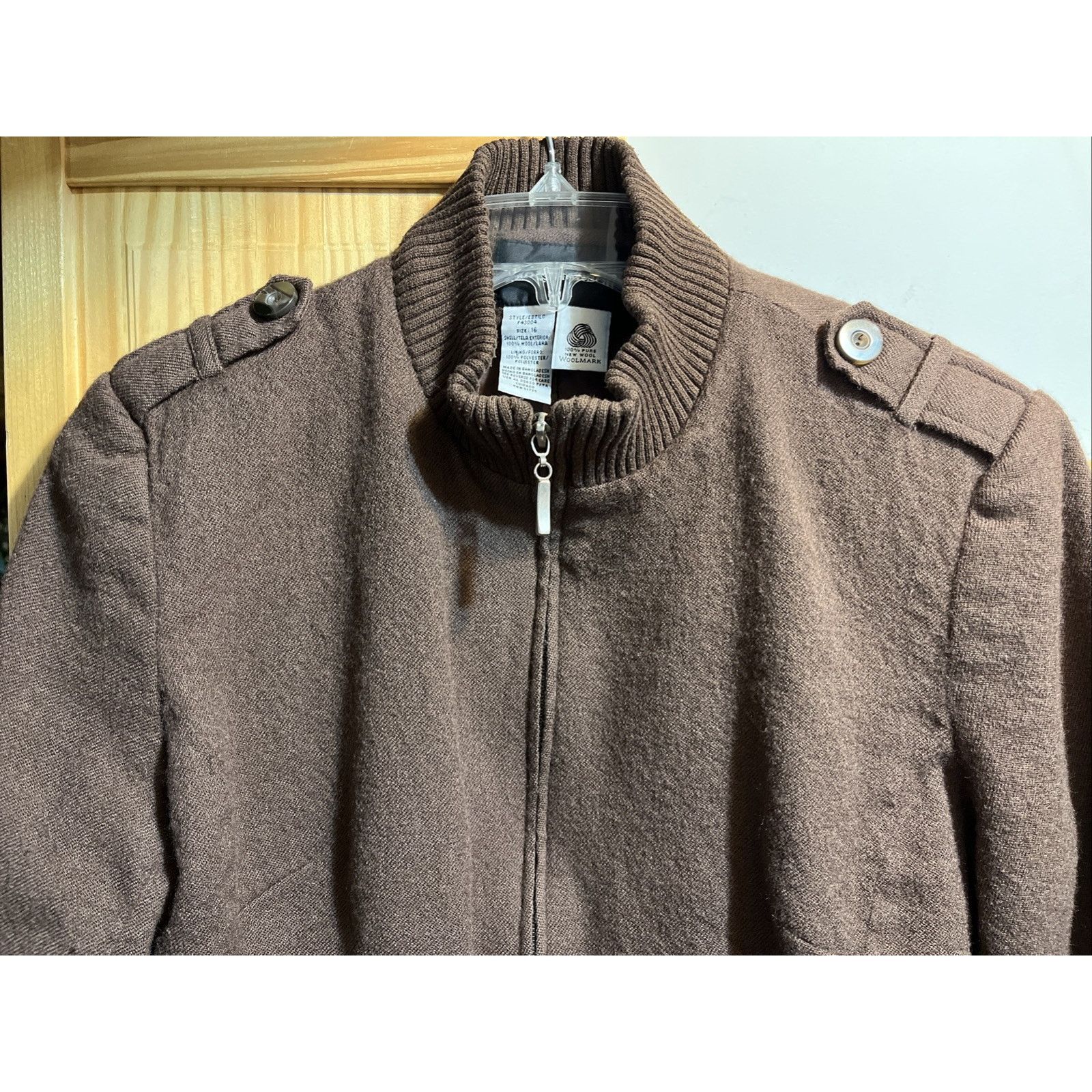 Other Sag Harbor 100% Wool Jacket Womens Size 16 Large Brown VTG Size XXL / US 16-18 / IT 52-54 - 5 Thumbnail