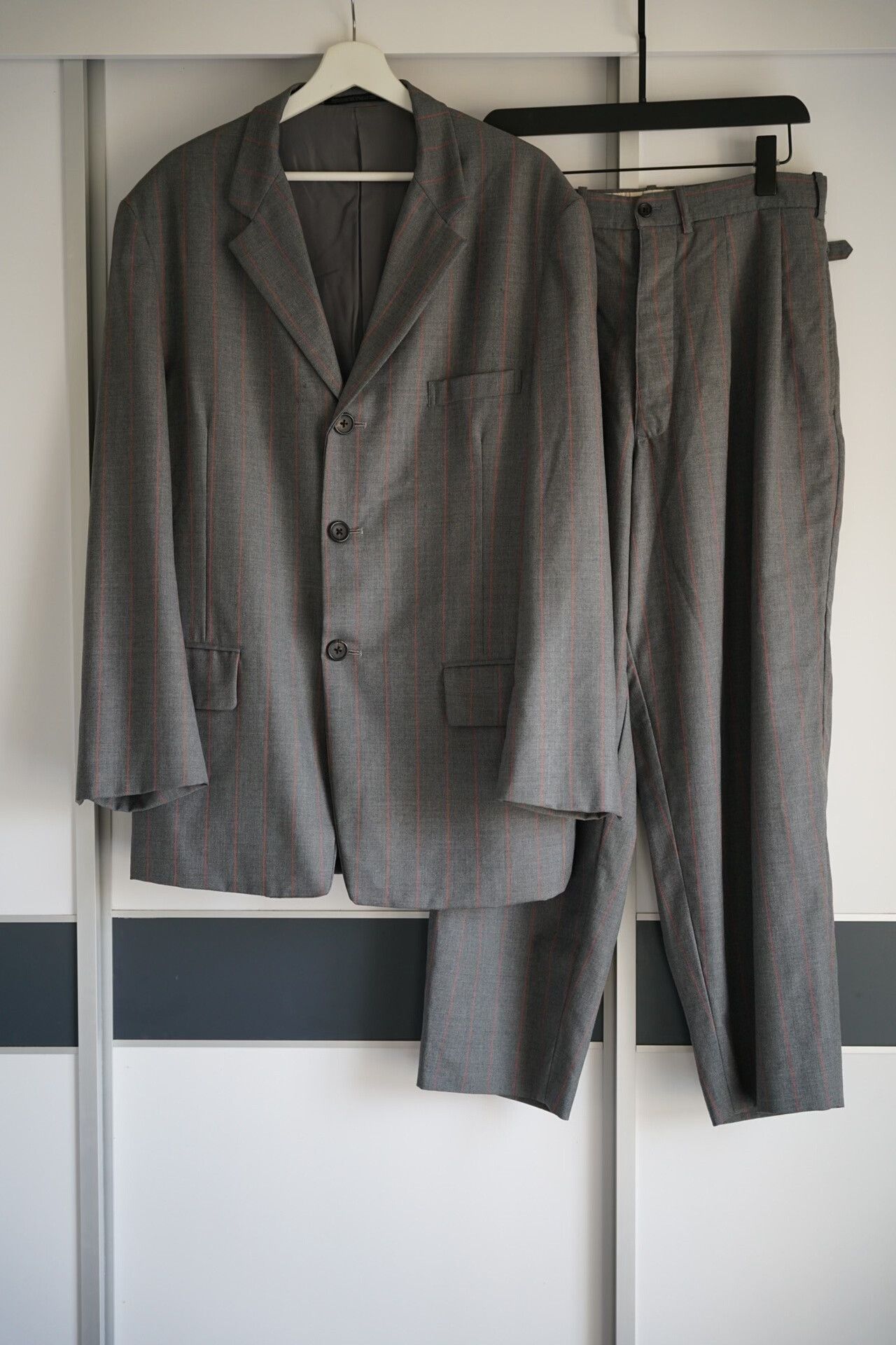 Yohji Yamamoto yohji yamamoto gray-orange striped suit set Size US S / EU 44-46 / 1 - 1 Thumbnail