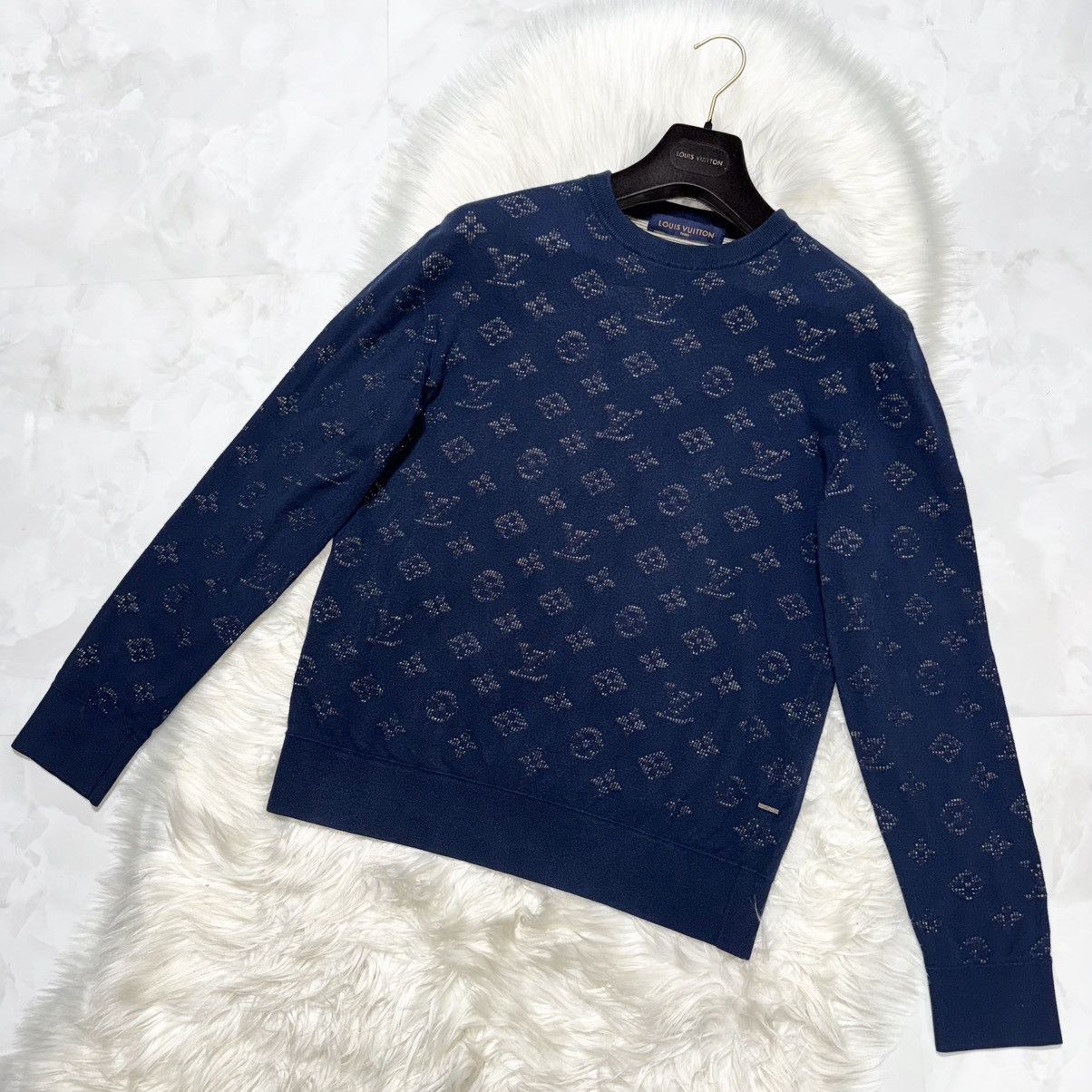 Louis Vuitton Louis Vuitton Marble Monogram Knit Sweater with Logo Patch Size US M / EU 48-50 / 2 - 5 Thumbnail
