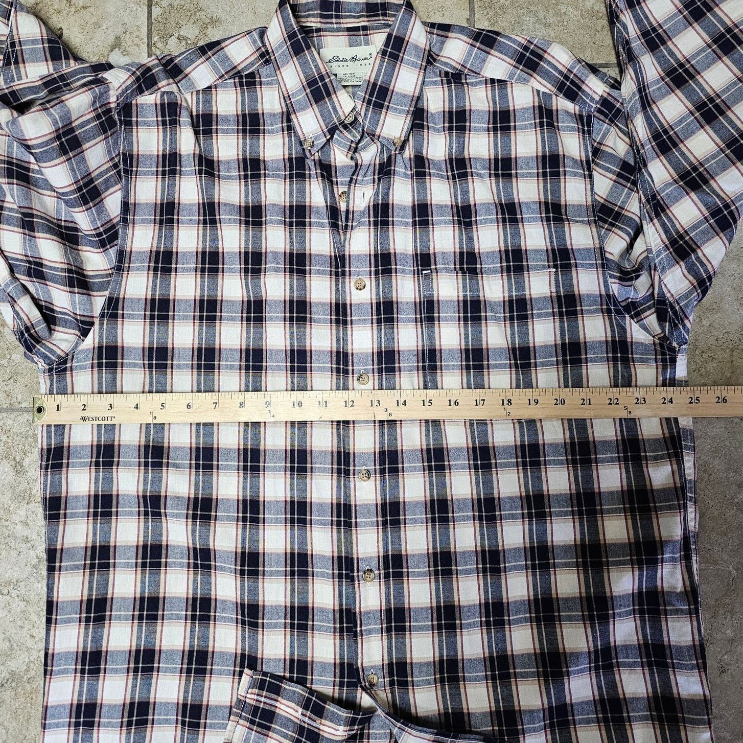 Eddie Bauer Men's Eddie Bauer 100% Cotton Plaid Long Sleeve Shirt Medium Size US M / EU 48-50 / 2 - 5 Thumbnail