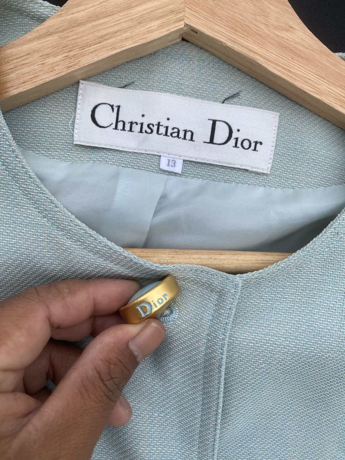 Dior Rare Vintage 90s Christian Dior Wool Suit Blazer/Jacket Size M / US 6-8 / IT 42-44 - 7 Thumbnail