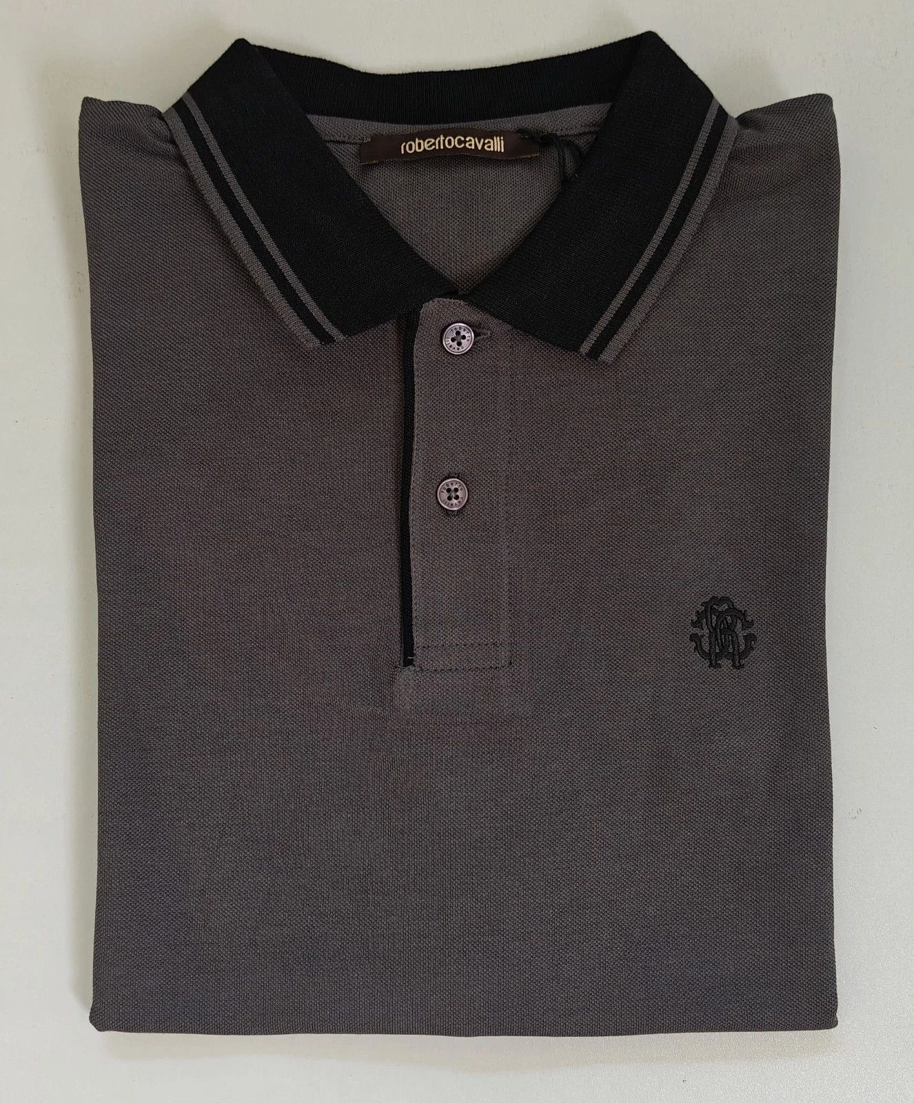 Roberto Cavalli Robert Cavalli RC Monogram-Embroidered Polo Shirt T / 6003 Size US XL / EU 56 / 4 - 1 Thumbnail