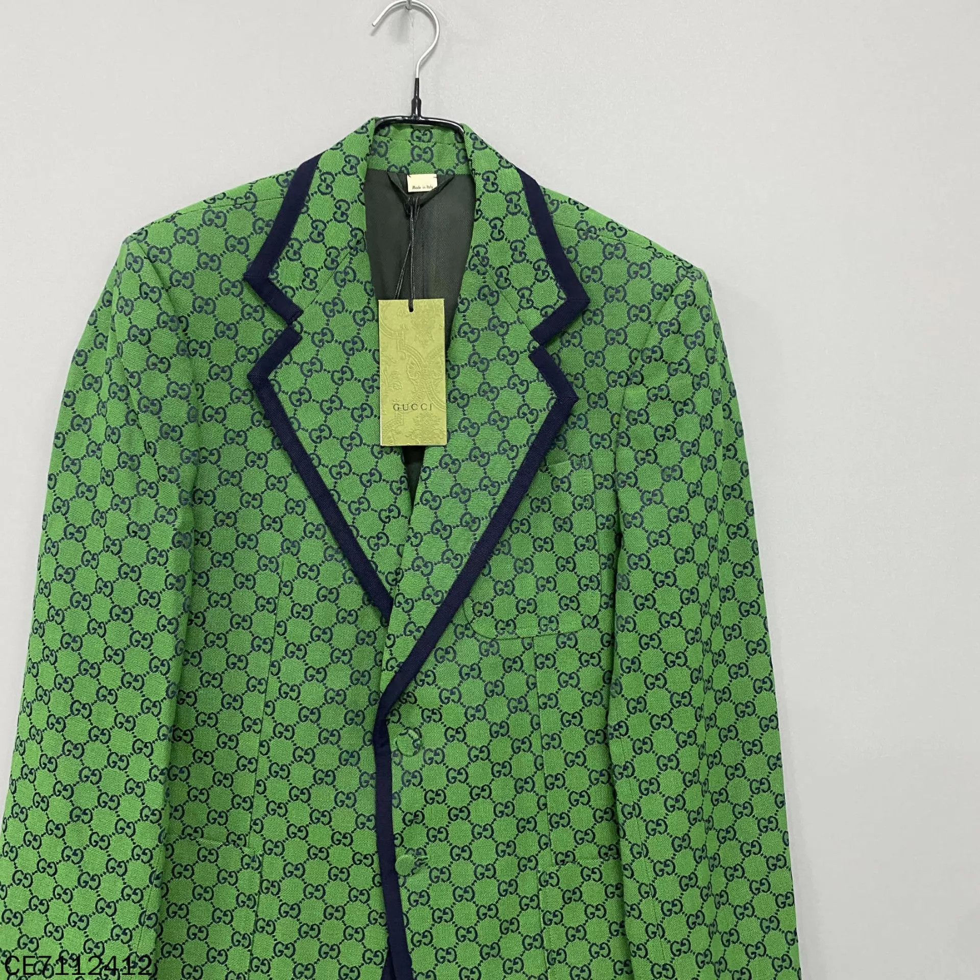 Gucci GUCCI Green Full Logo Suit Jacket 50 Size 50R - 2 Thumbnail