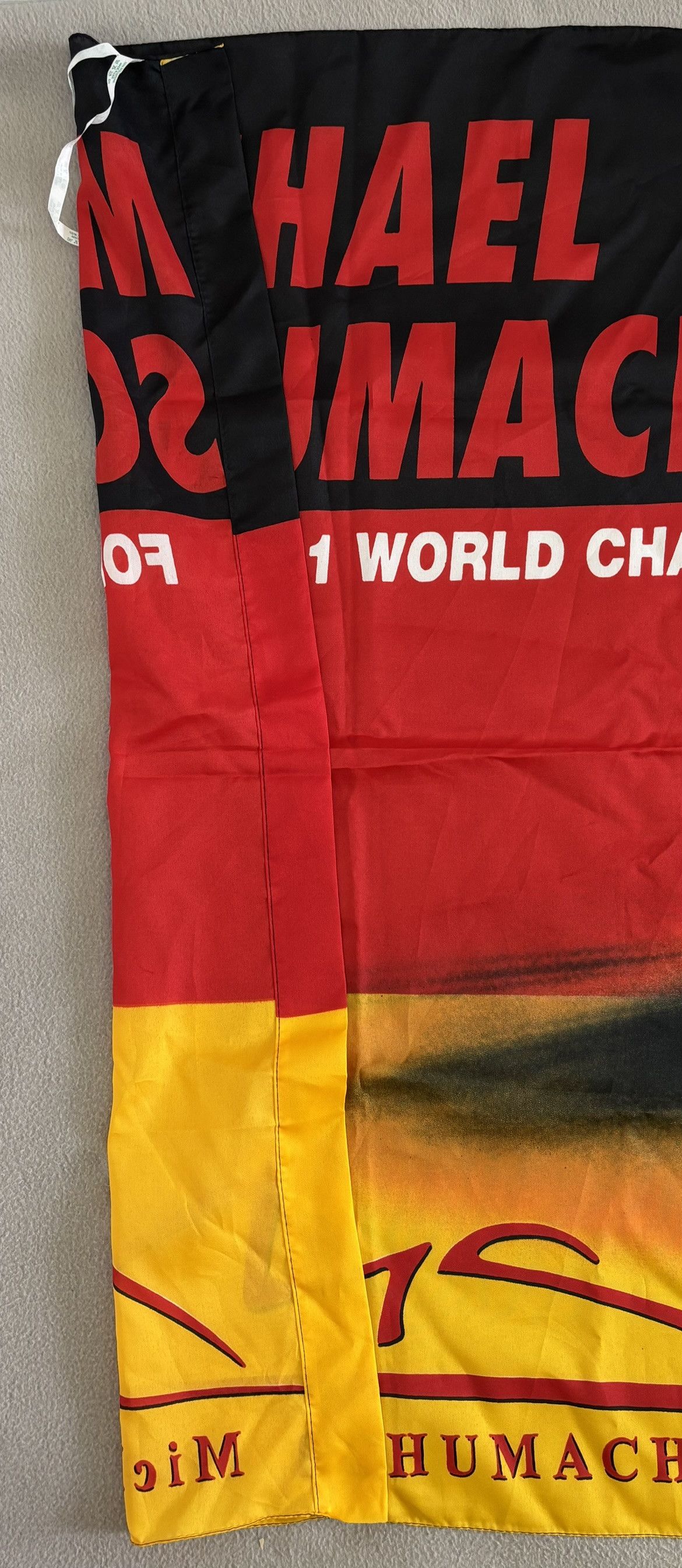 Vintage Michael Schumacher Formula 1 World Champion flag Size ONE SIZE - 12 Thumbnail