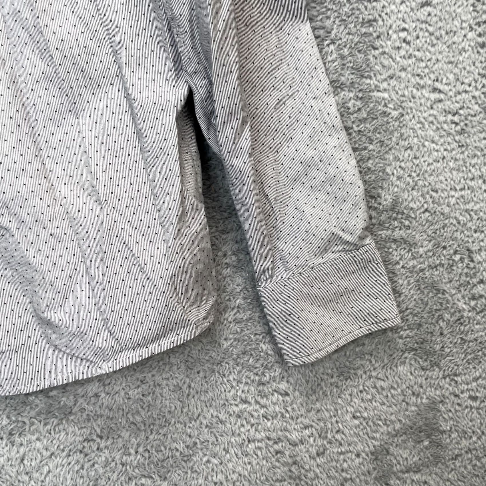 Banana Republic Banana Republic Shirt Womens 6 Gray Fitted Non-Iron Cotton Button Up Pin Dot Classic Slim Casual Workwear Size M / US 6-8 / IT 42-44 - 5 Thumbnail