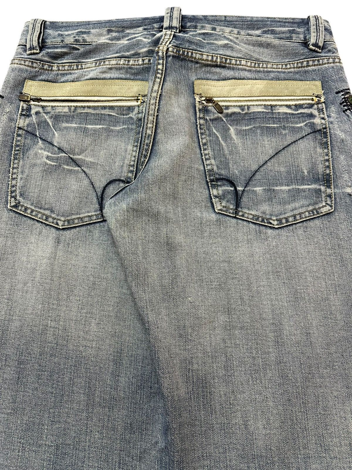 Hysteric Glamour Vintage Japanese Brand Blue Faded Wash Style Baggy Jeans Size US 34 / EU 50 - 6 Thumbnail