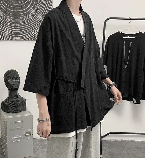 Japanese Brand New Summer Collection Modish Cardigan Kimono Noragi Unisex Size US L / EU 52-54 / 3 - 2 Thumbnail