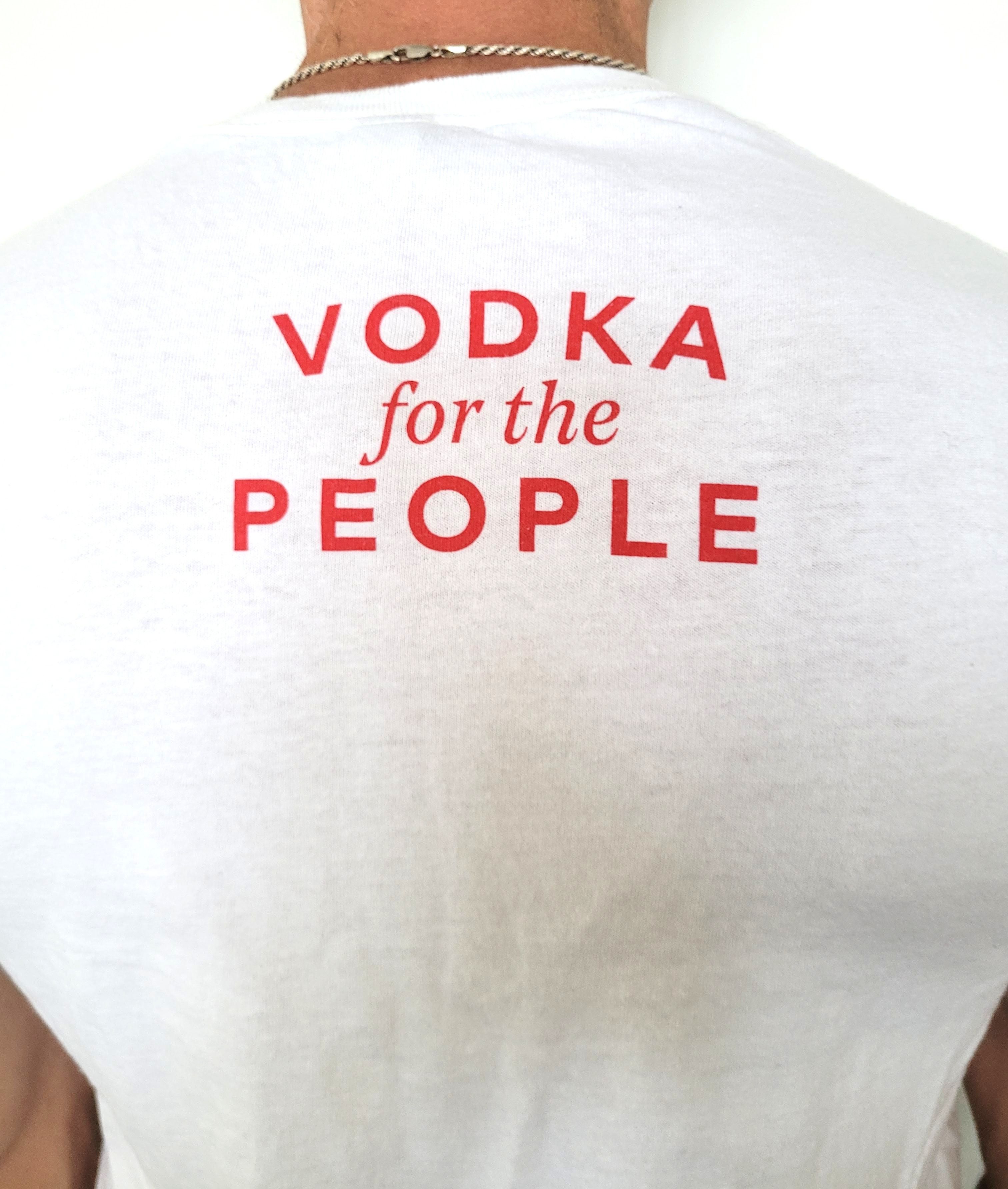 Gildan Smirnoff “Vodka for the People” Promo T-Shirt White Red Logo Size US M / EU 48-50 / 2 - 3 Thumbnail