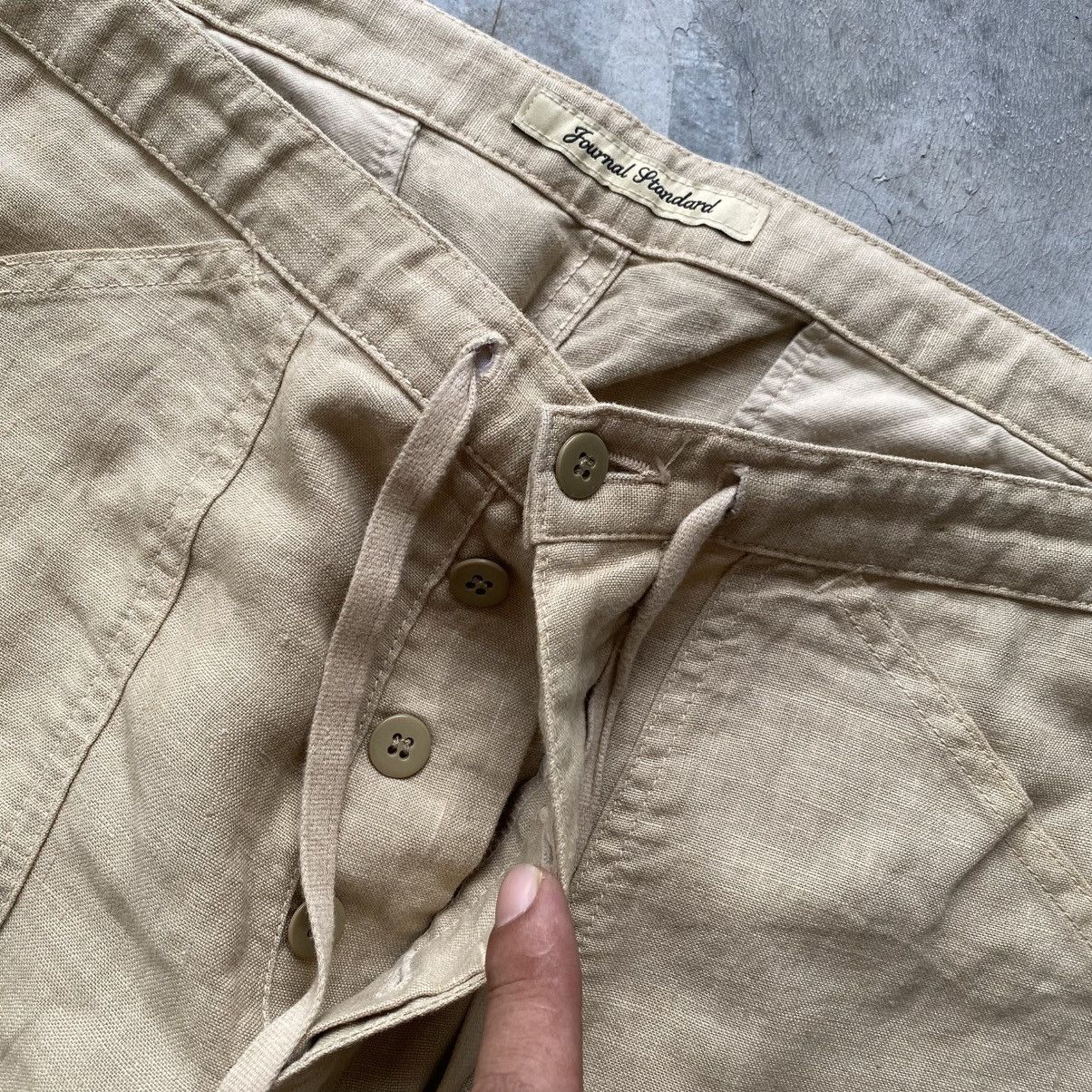 If Six Was Nine × Journal Standard × Le Grande Bleu (L.G.B.) Vintage Y2K Journal Standard Linen Baker Pants w30 Size US 30 / EU 46 - 4 Thumbnail