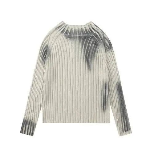 image of Vintage Men's Stylish Sweater Tie-Dye Y2K in Grey (Size Medium)