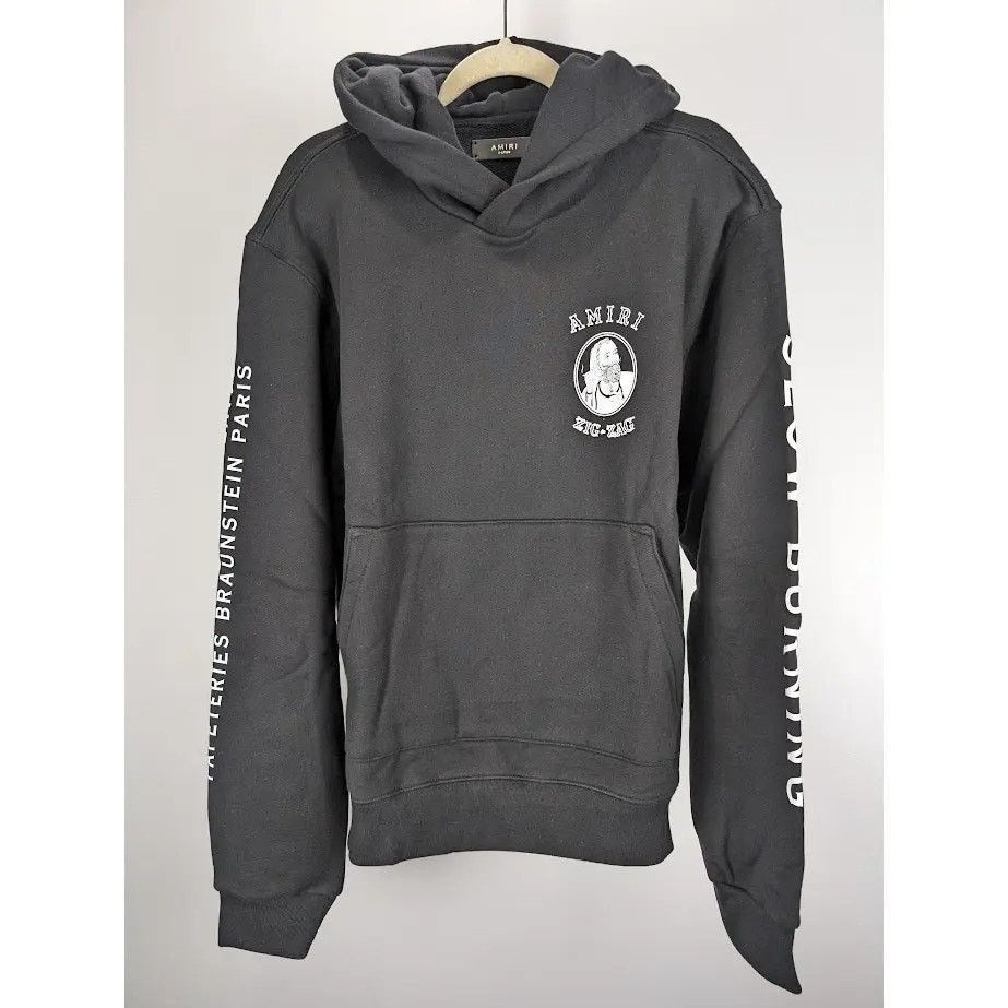Amiri o1rshd1 Amiri x Zig Zag Hoodie in Black Size US S / EU 44-46 / 1 - 2 Thumbnail