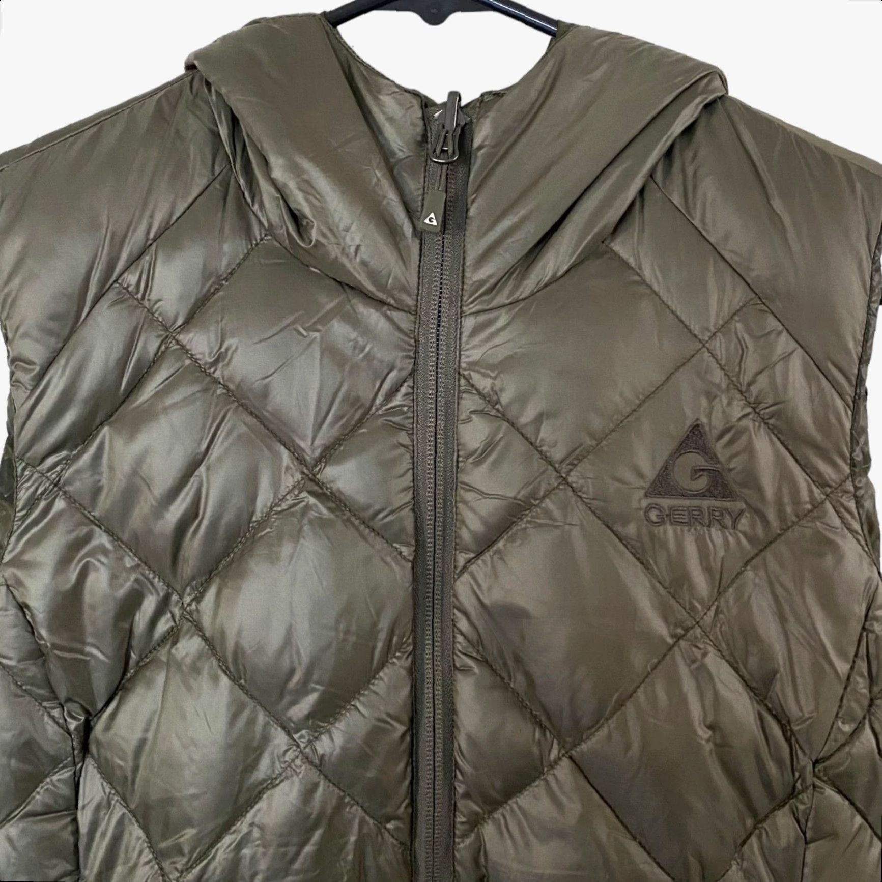 Vintage Gerry Quilted Down Puffer Vest Reversible Full Zip Hood Green Womens Small Vest Size S / US 4 / IT 40 - 5 Thumbnail
