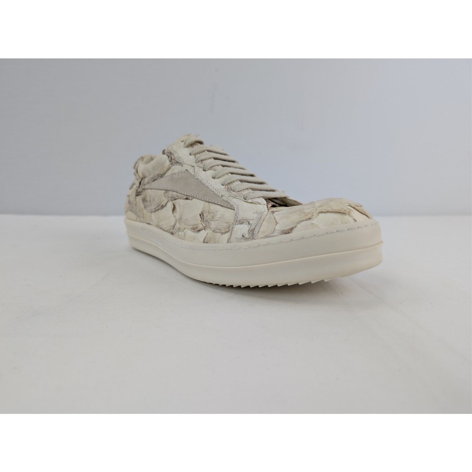 Rick Owens o1rshd1 Leather Vintage Sneakers in Natural / Milk / Milk Size US 7 / EU 40 - 2 Thumbnail