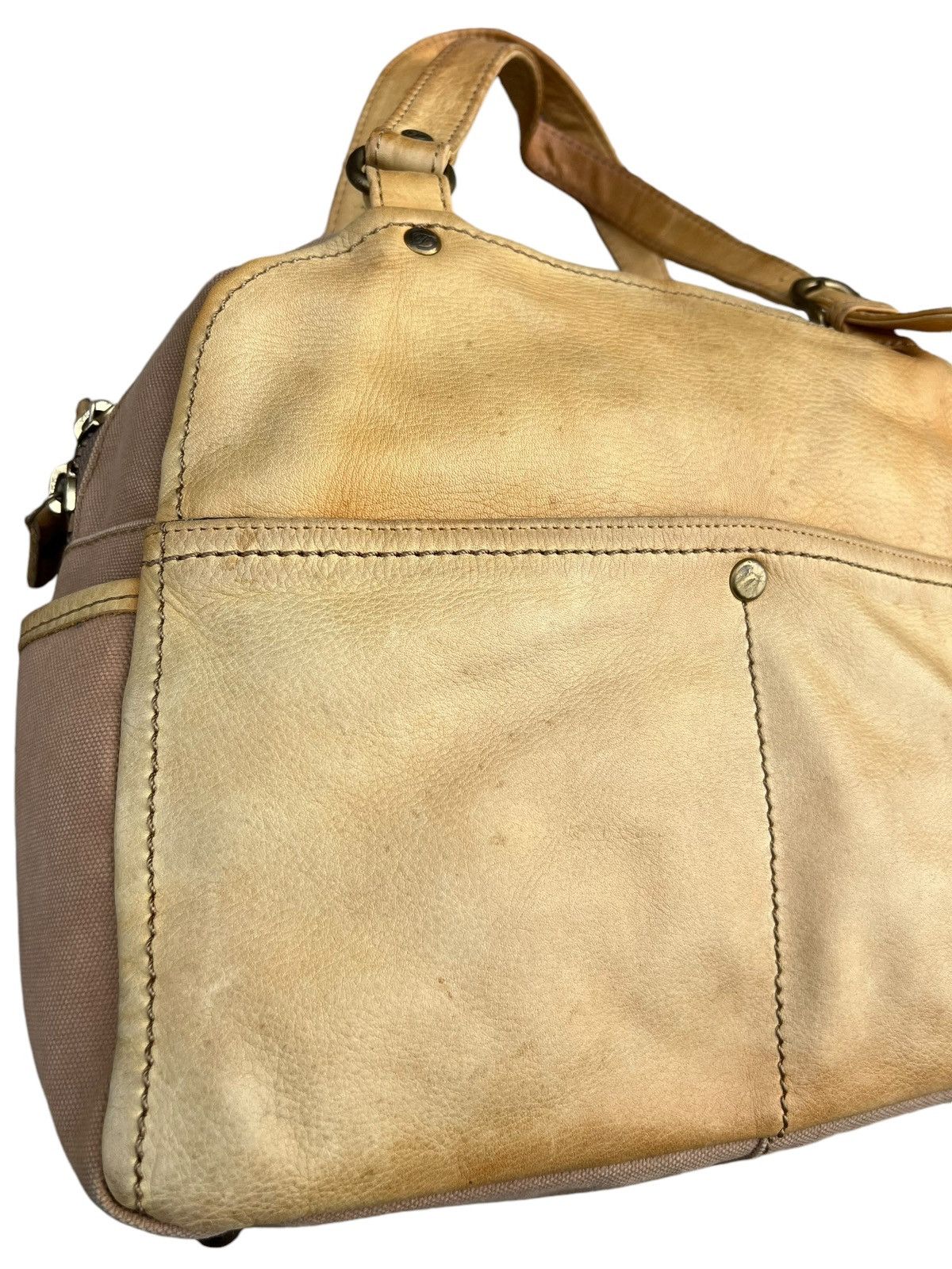 Leather Folna Japan Distressed Sun Faded Patina Leather Bag Size ONE SIZE - 7 Thumbnail