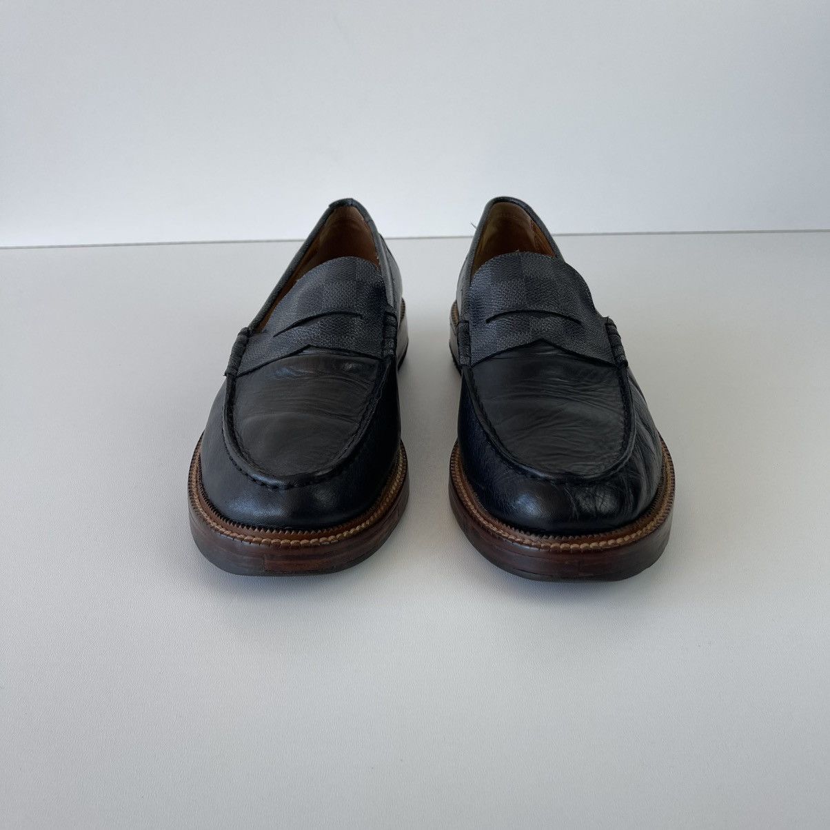 Louis Vuitton Louis Vuitton Vintage Penny Leather Loafer Black FD0153 Rare Size US 11 / EU 44 - 3 Thumbnail