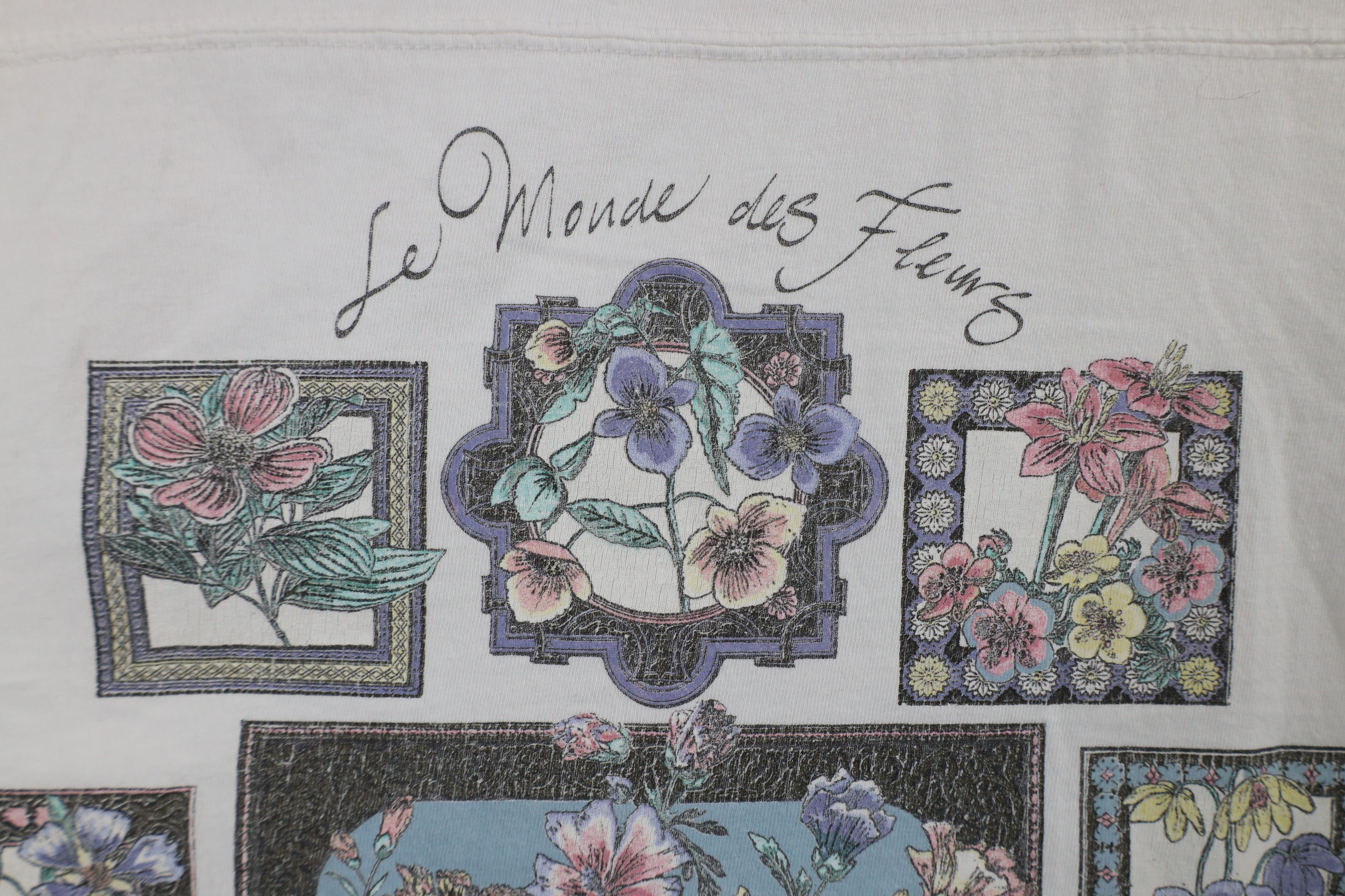 Vintage Vintage 90s Streetwear Flowers Short Sleeve T-Shirt USA Size XXL / US 16-18 / IT 52-54 - 5 Thumbnail