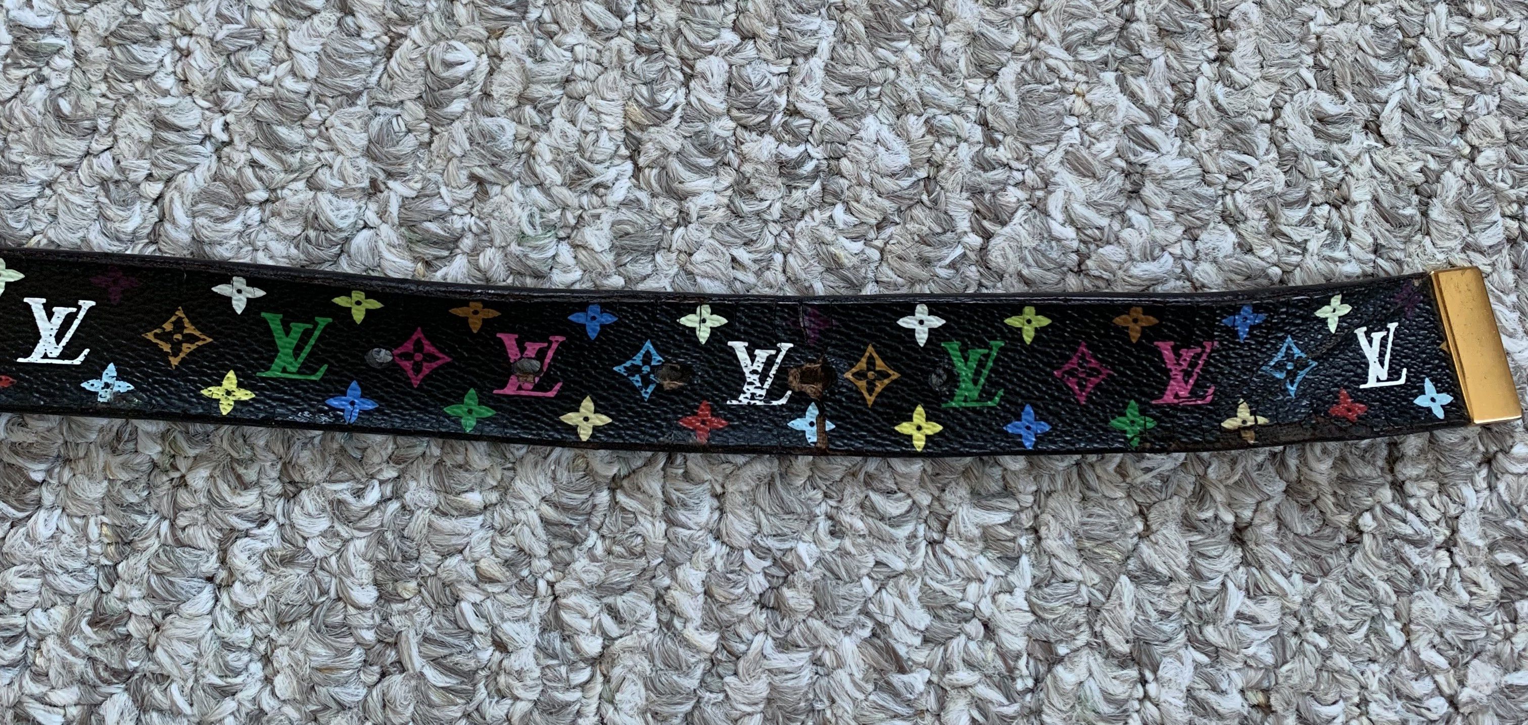 Louis Vuitton × Takashi Murakami S/S 2003 Louis Murakami Multicolor Monogram Belt + Box Size 30 - 6 Thumbnail