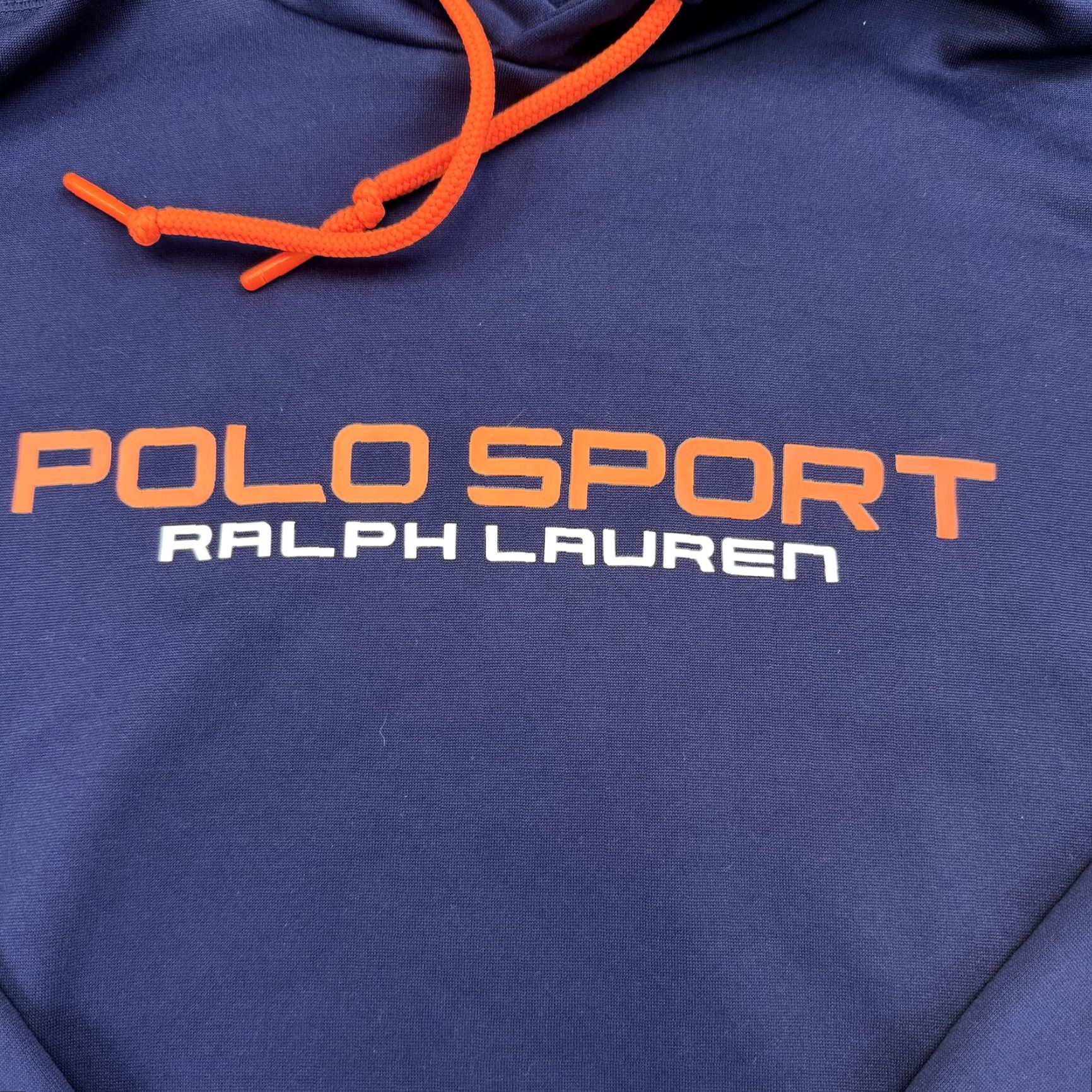 Polo Ralph Lauren Polo Ralph Lauren Hoodie Mens L Navy Performance Thumbholes Pullover Shirt/Hoody Graphic Print Logo Pockets Sports Fleece Polyester Size US L / EU 52-54 / 3 - 4 Thumbnail