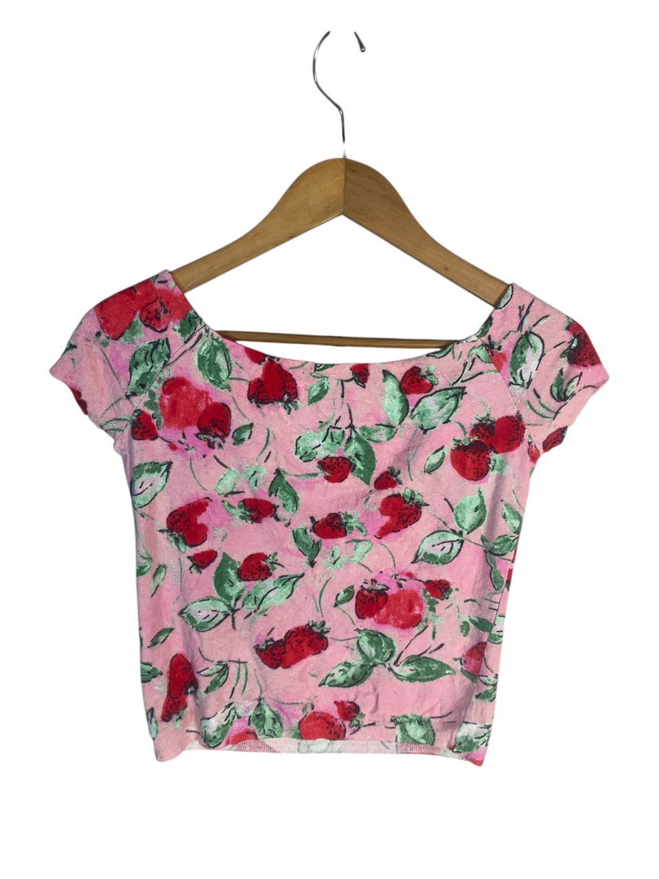 Anna Molinari Vintage Anna molinari fullprint crop shirt Size S / US 4 / IT 40 - 2 Thumbnail