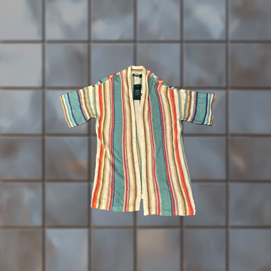 Ralph Lauren Lauren Ralph Cardigan Womens S NWT striped multi color cotton linen knit Size S / US 4 / IT 40 - 1 Thumbnail