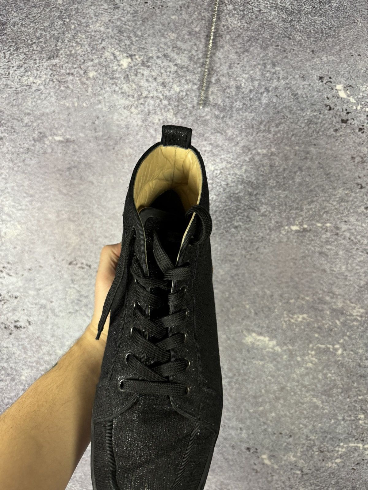 Christian Louboutin Christian Louboutin 43 1/2 sneaker sneakers high top black Size US 10.5 / EU 43-44 - 16 Thumbnail