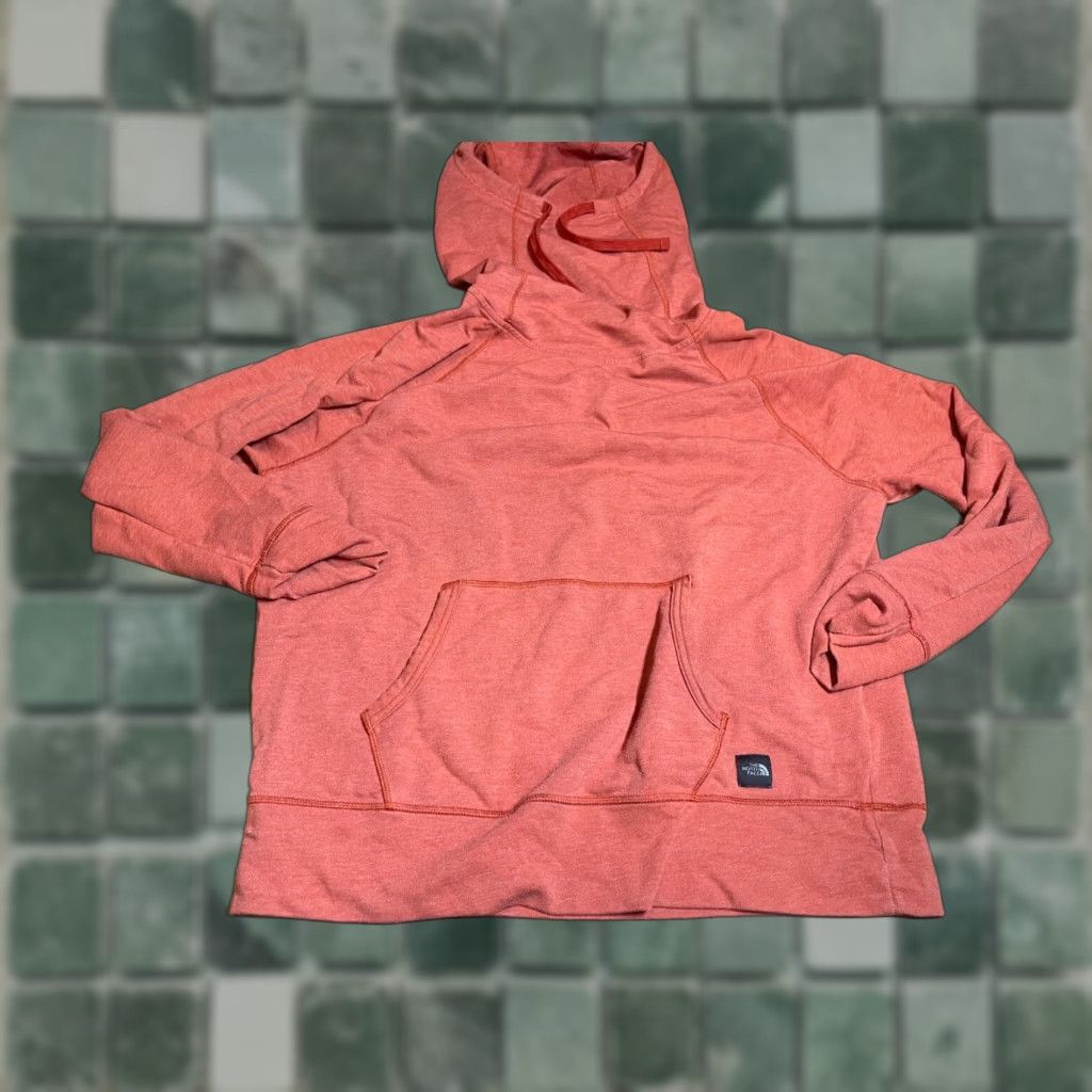 The North Face The North Face Hoodie Sweat Shirt 41" Chest Orange Hooded Pullover Sweatshirt Unisex Adults Womens Regular Fit Casual Activewear Logo Pocket Velcro? Size S / US 4 / IT 40 - 1 Thumbnail