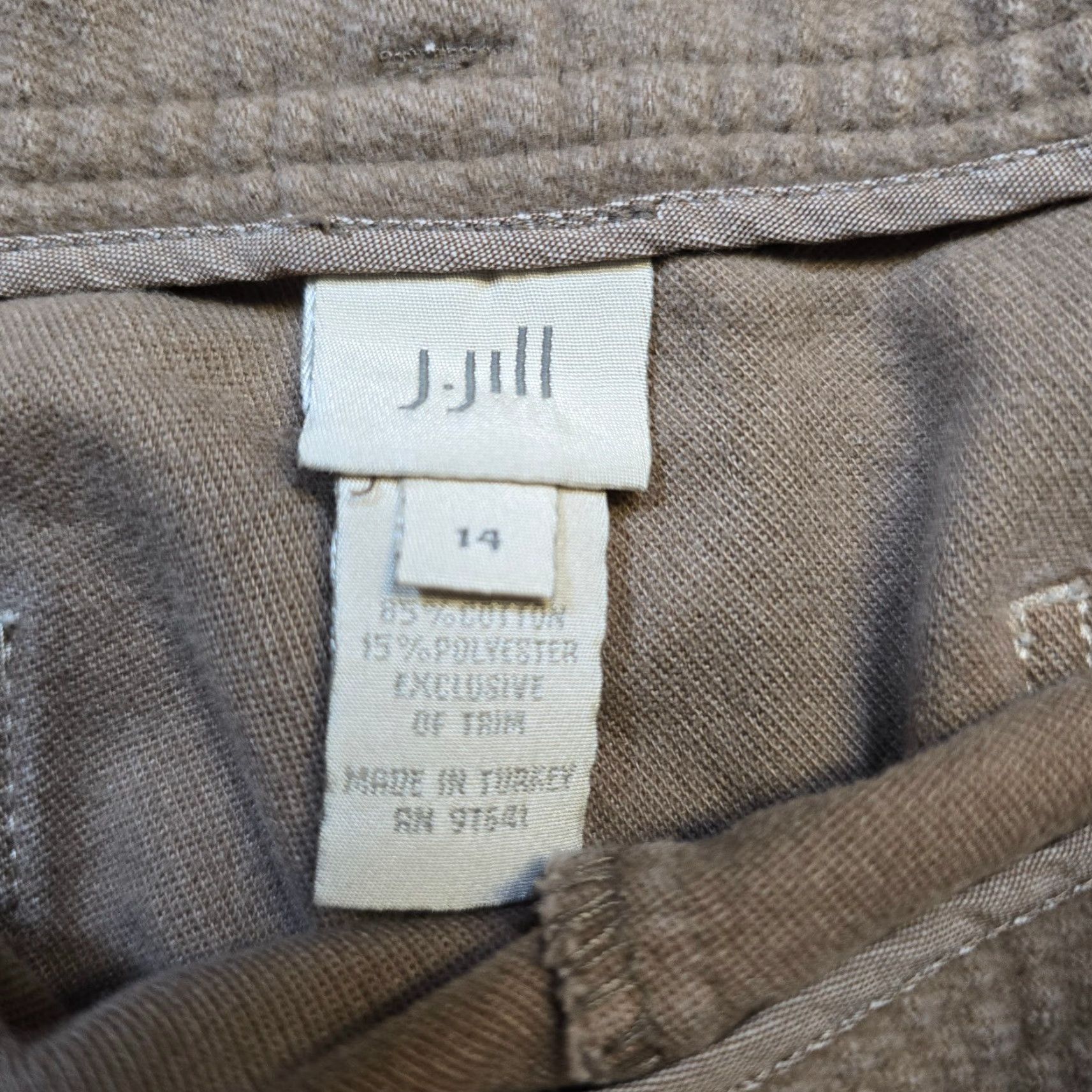 J. Jill VINTAGE J Jill Pants Womens 14 Beige Corduroy Velour Straight Leg Pockets 90s Cleaned Size 36" / US 14 / IT 50 - 4 Thumbnail