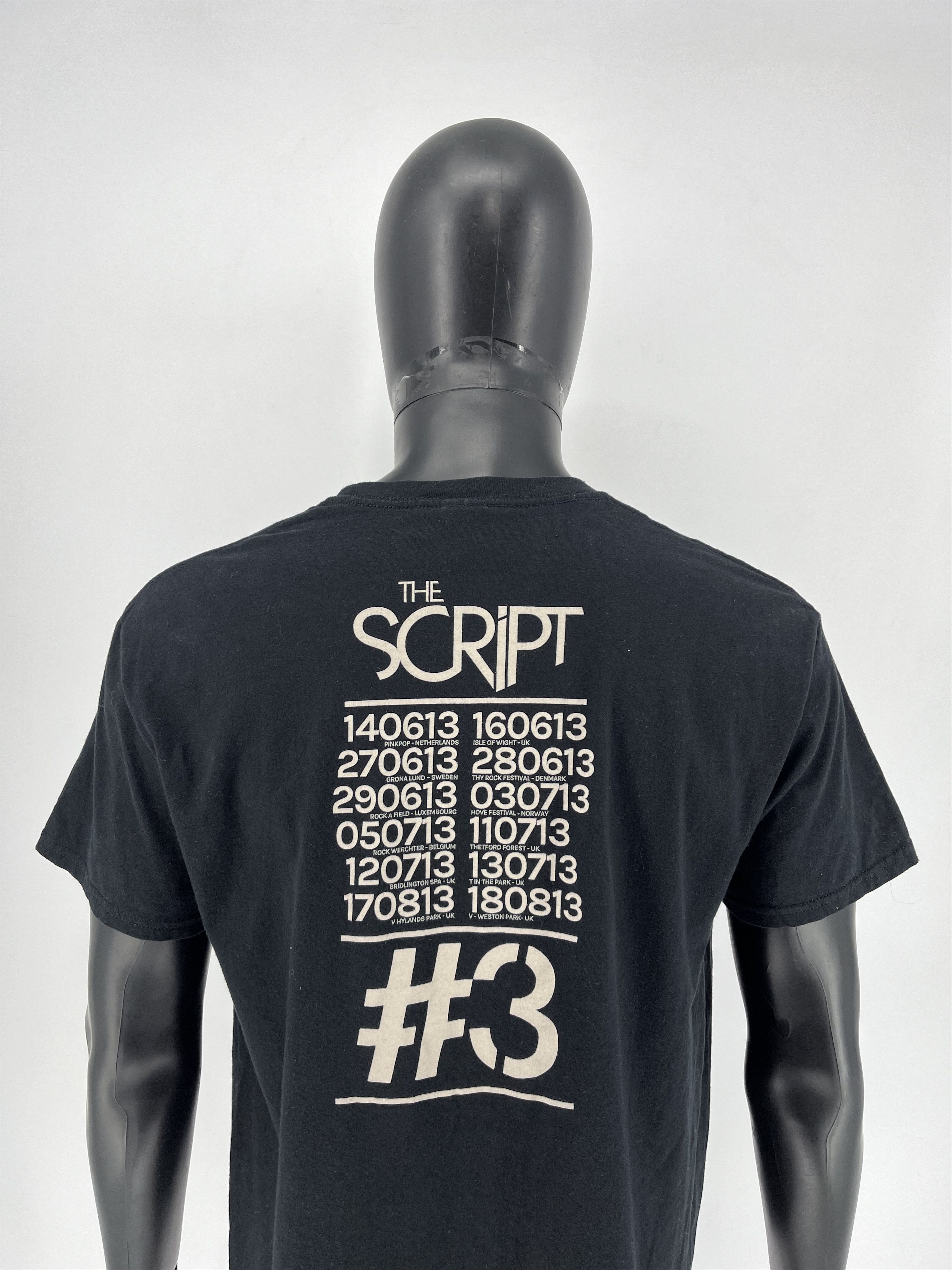 Band Tees The Script Vintage Black Cotton Short Sleeve T-Shirt Metal Size US L / EU 52-54 / 3 - 7 Thumbnail