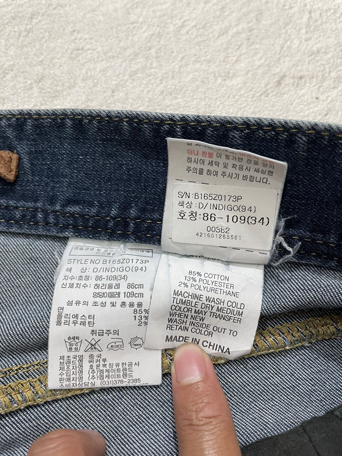 Japanese Brand 2000s Buckaro Washed Blue Denim Size US 34 / EU 50 - 7 Thumbnail