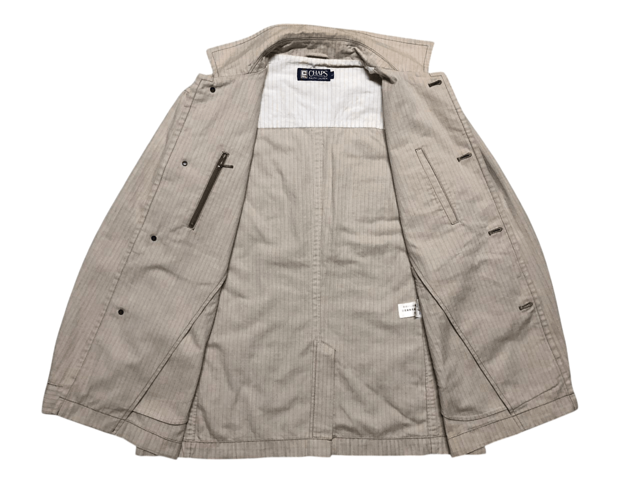 Chaps × Chaps Ralph Lauren × Ralph Lauren Vintage Chaps Ralph Lauren Stripes Light Jacket Cotton Size US L / EU 52-54 / 3 - 3 Thumbnail