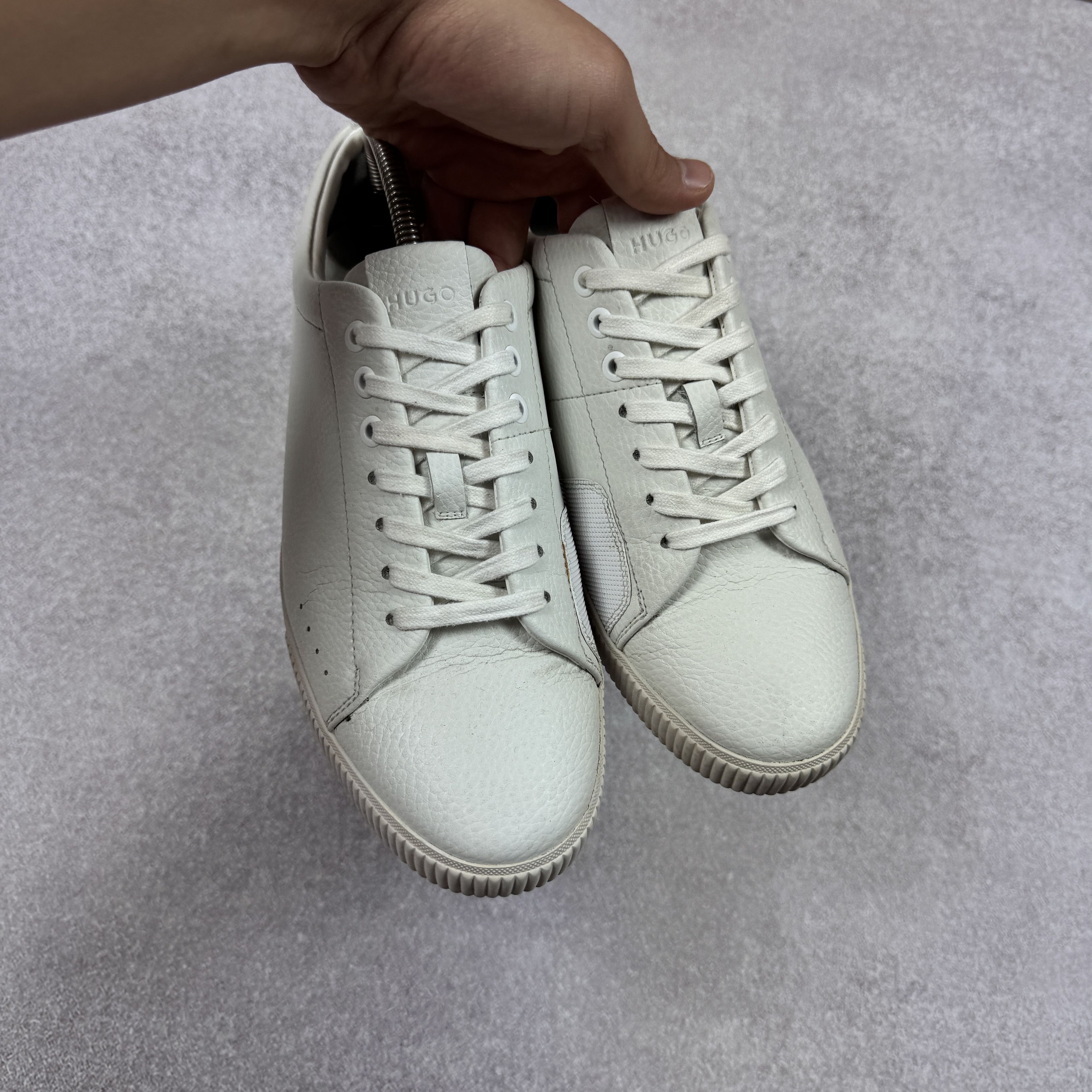 Hugo Boss Hugo Boss 50471315 White Leather Sneakers Size 42 / 27 cm Size US 9 / EU 42 - 3 Thumbnail