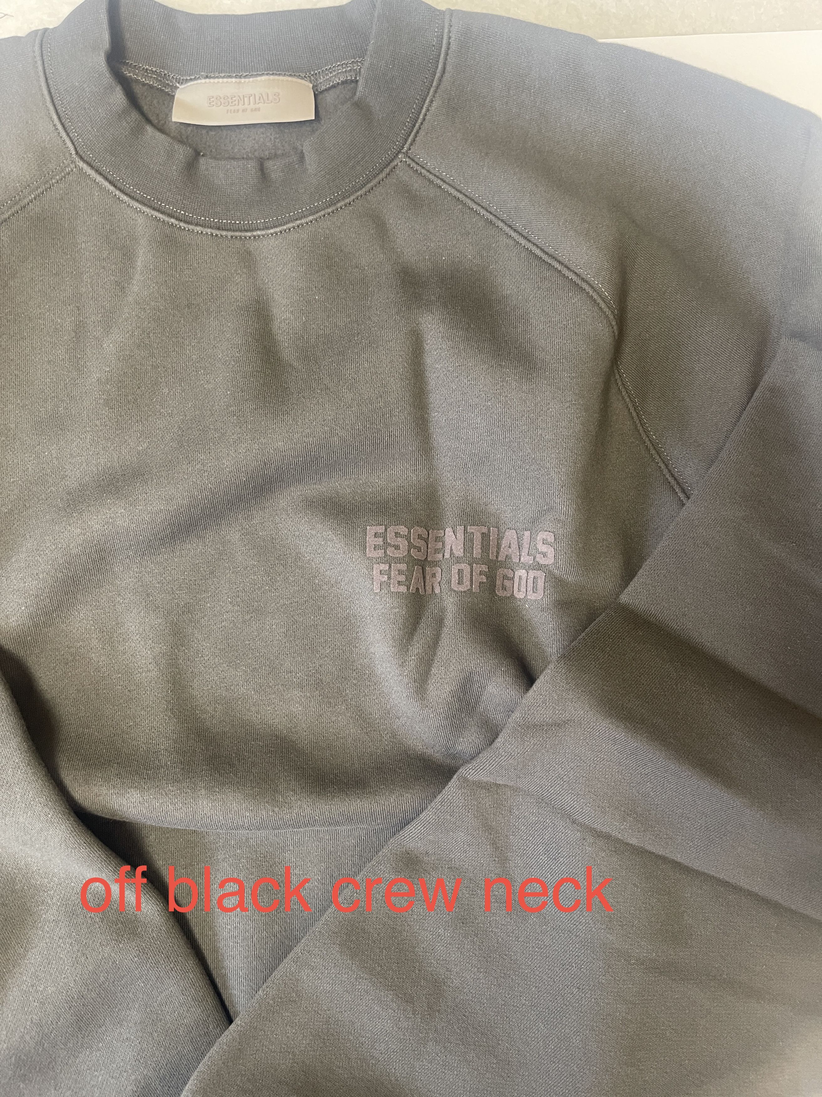 Essentials 🔥Fear of God Essentials Crewneck Off Black Sz (M) Size US M / EU 48-50 / 2 - 6 Thumbnail