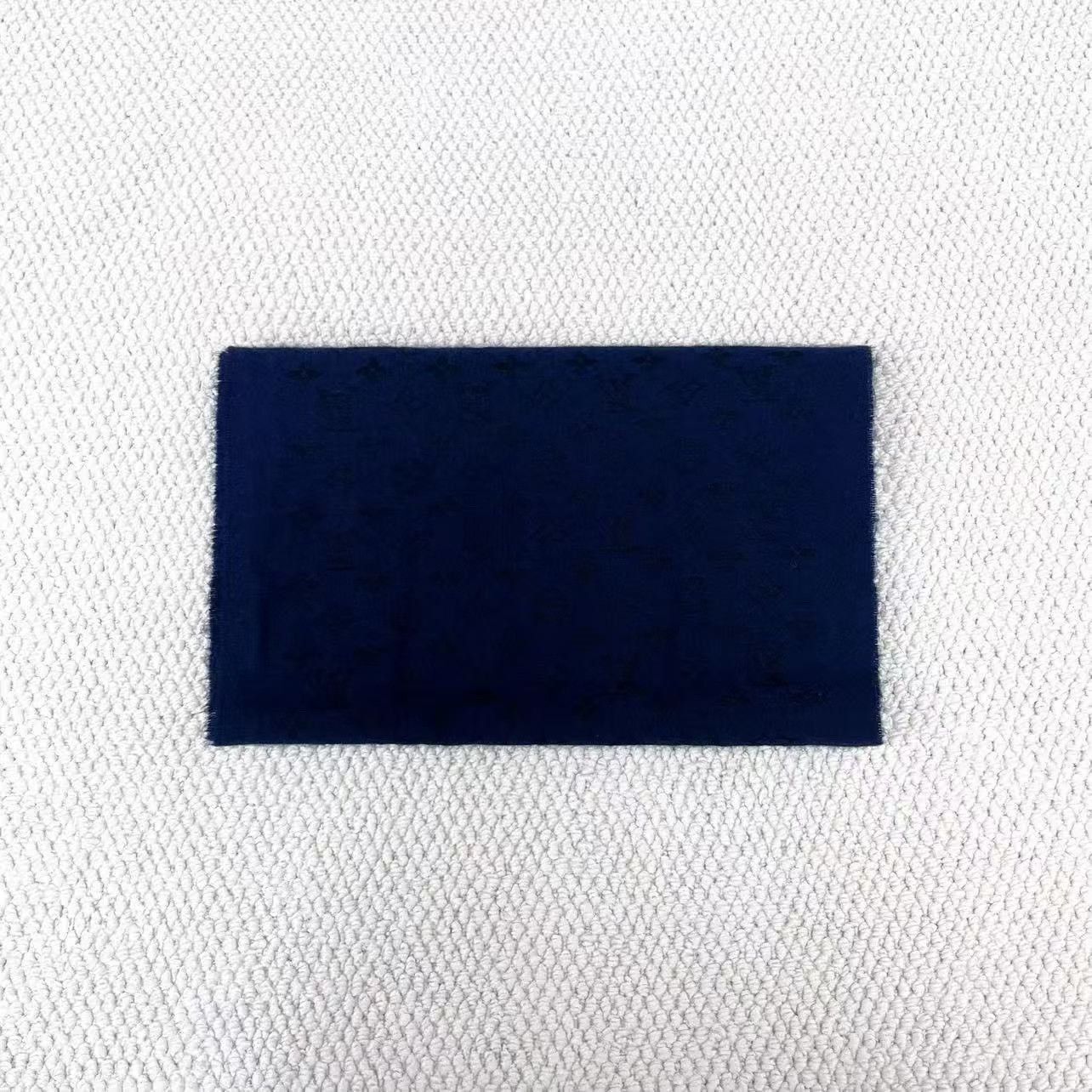 Louis Vuitton blue black reversible cashmere scarf Size ONE SIZE - 1 Thumbnail