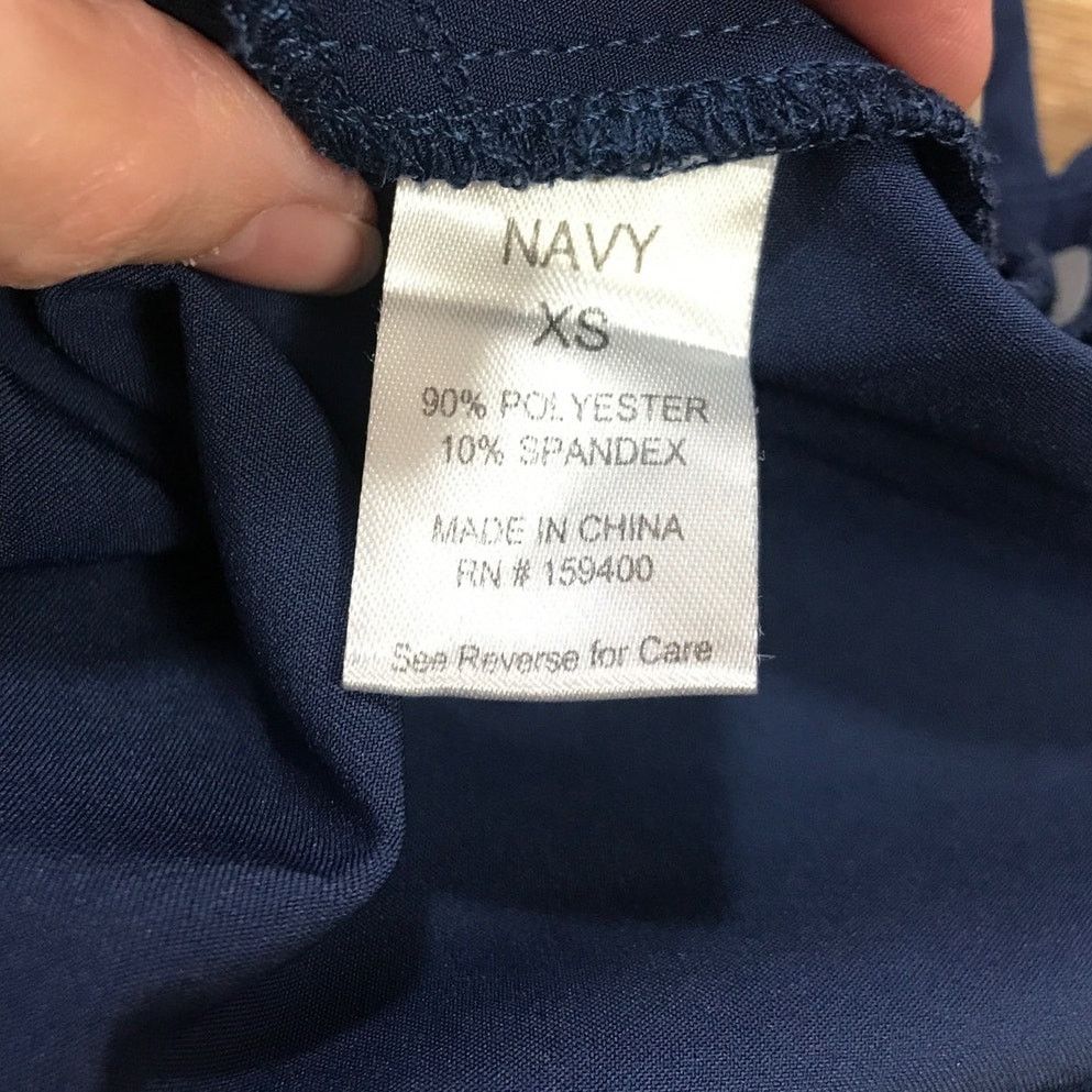 Other Ava Theresa Navy V-Neck Short Sleeve Scrub Top XS Size US XS / EU 42 / 0 - 4 Thumbnail