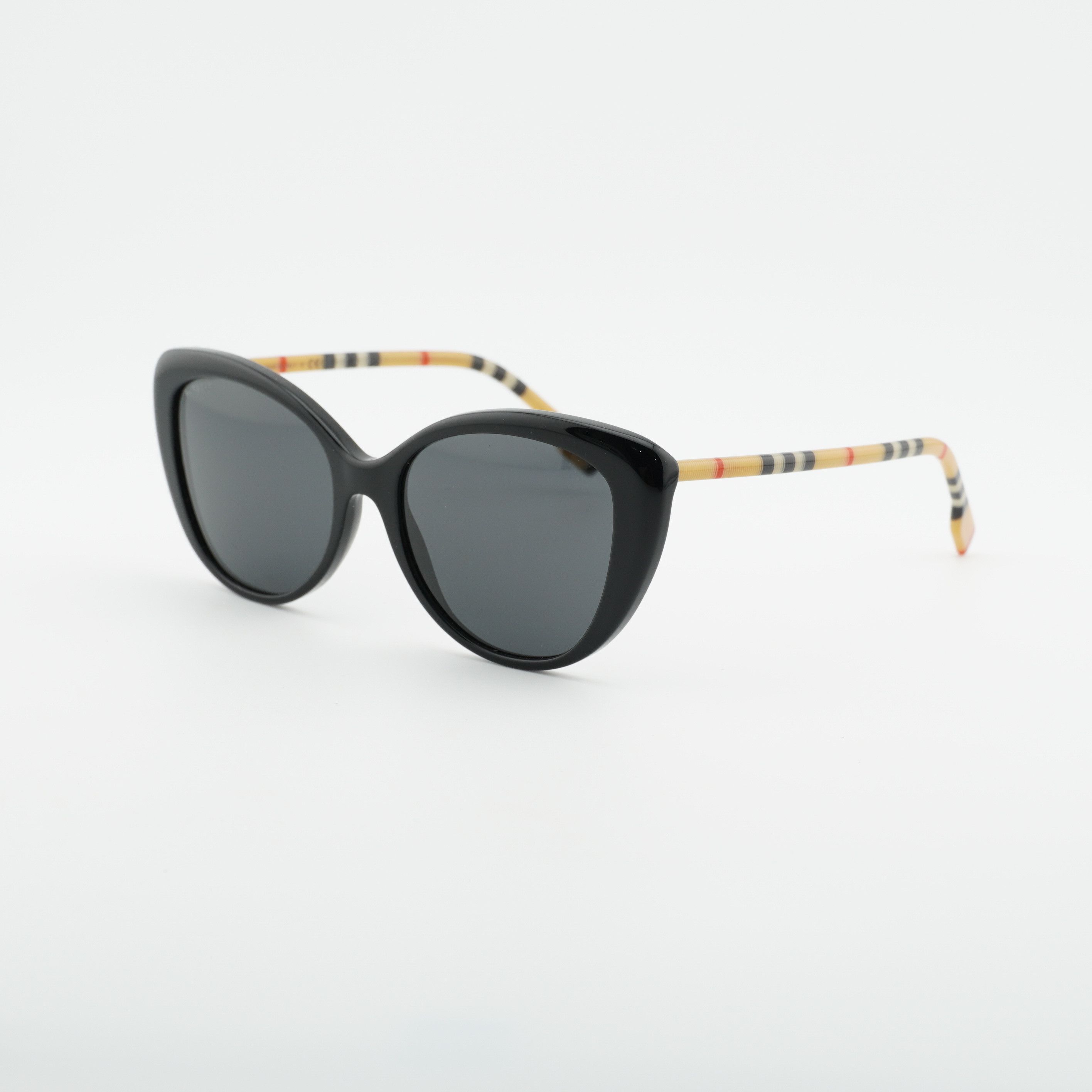 Burberry Burberry BE4407 385387 Sunglasses Black/Vintage Cat Eye Fram Size ONE SIZE - 1 Thumbnail