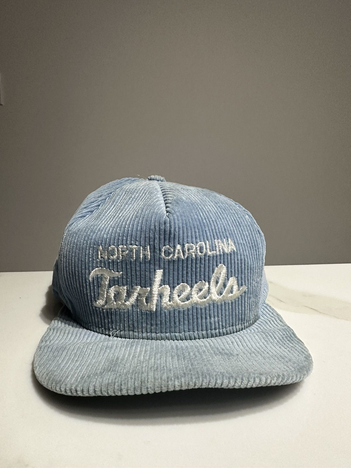 image of American Classics x Vintage Unc North Carolina Tarheels Script Logo Corduroy Hat in Blue, Men's