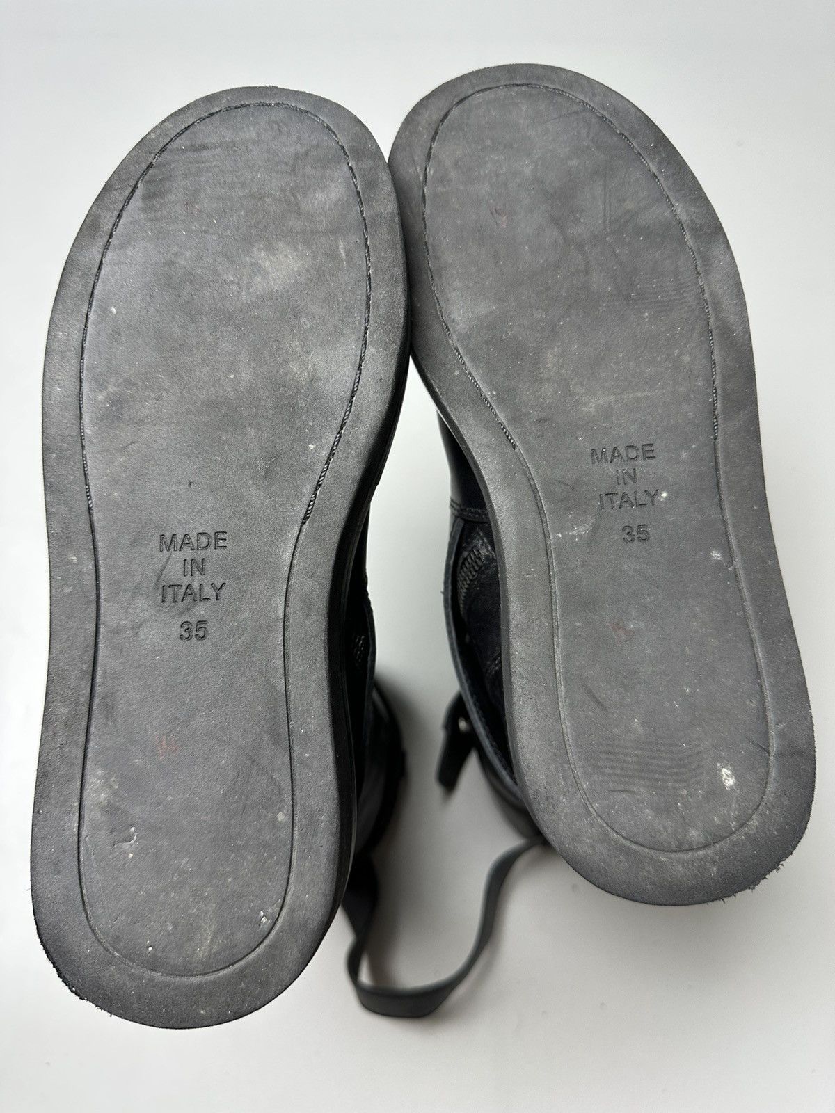 Ann Demeulemeester Ann Demeulemeester— Leather Moto Biker Boots Size US 5 / IT 35 - 10 Thumbnail