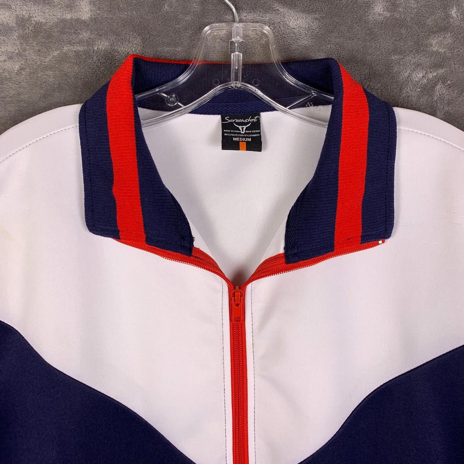 Designer SCREENSHOT Men's Track Jacket, Sz. Med, Color White/Navy 308 Size US M / EU 48-50 / 2 - 4 Thumbnail