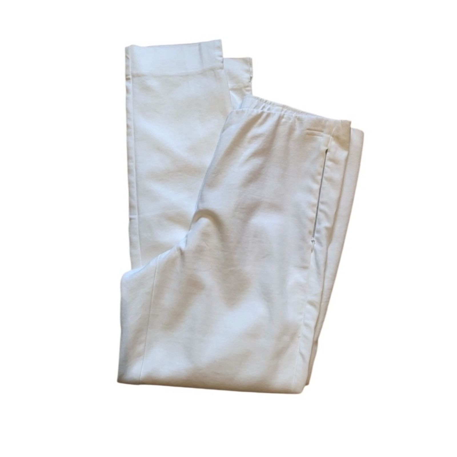J. Jill J.Jill White Essential Cotton Stretch Pants Size Womens 28 Size 28" / US 6 / IT 42 - 5 Thumbnail