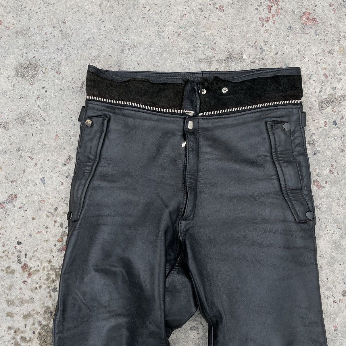 Vintage Vintage Moto Pants 31 Real Leather Y2K 90s USA Size US 31 - 4 Thumbnail