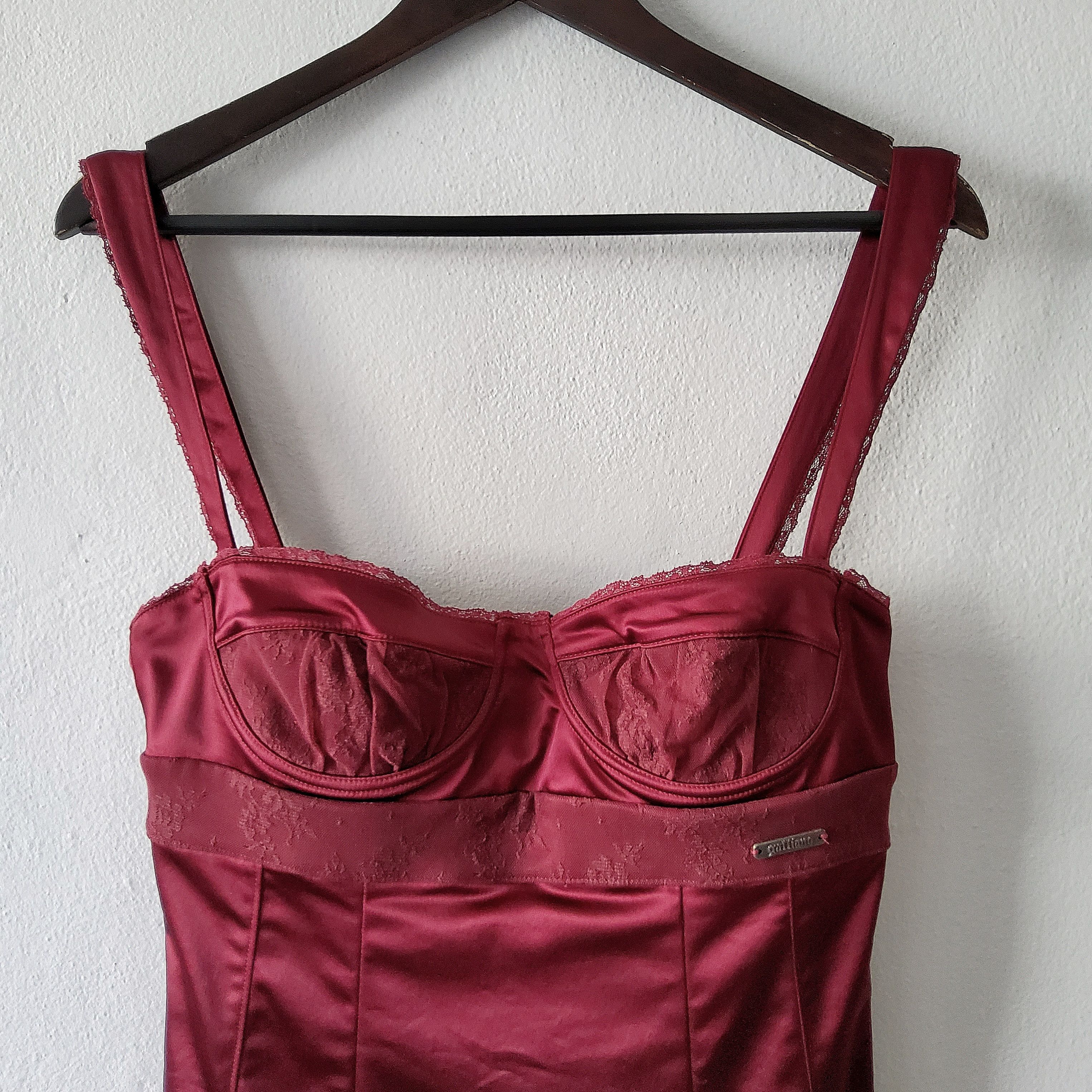 John Galliano John Galliano vintage y2k silky lace trim bustier dress Size L / US 10 / IT 46 - 4 Thumbnail
