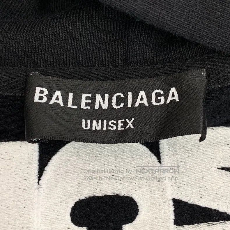 Balenciaga Balenciaga Black logo embroidered cotton hooded zipper lon Size US M / EU 48-50 / 2 - 5 Thumbnail