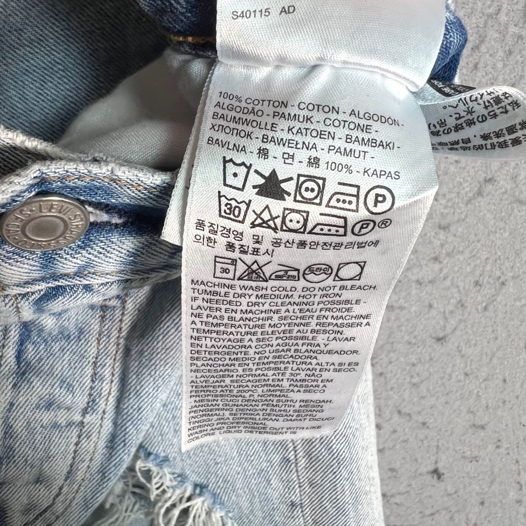 Levi's Levi’s Wedgie Straight Jeans Womens 30 Light Blue Distressed 5-Pocket Denim High Rise Regular Fit Vintage: No Size 30" / US 8 / IT 44 - 4 Thumbnail