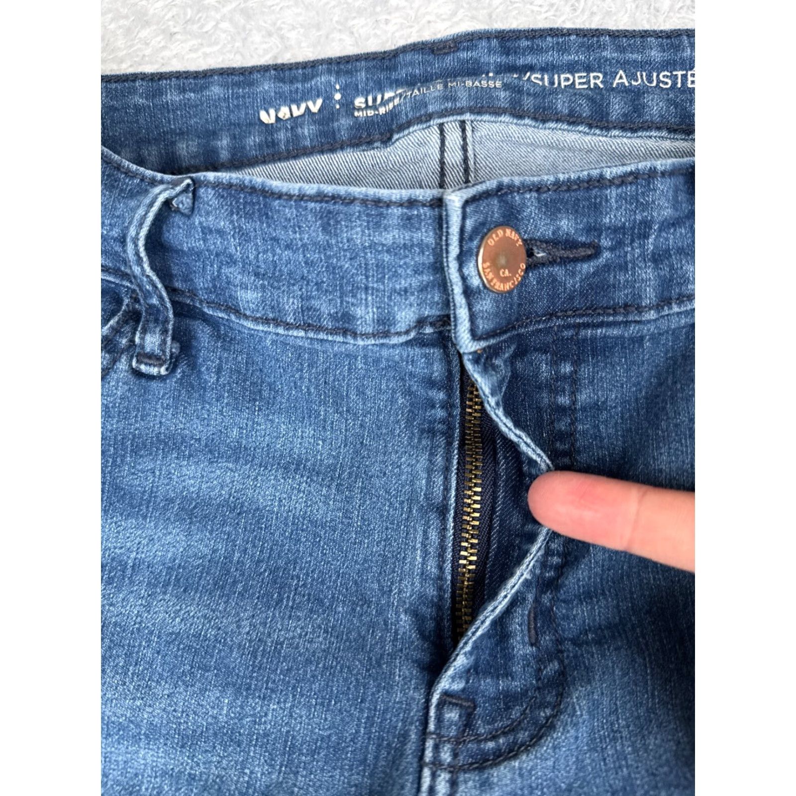 Old Navy Old Navy Jeans Pants Womens 8 Blue Denim Super Skinny Mid Rise Cotton 29x27 Size 30" / US 8 / IT 44 - 5 Thumbnail