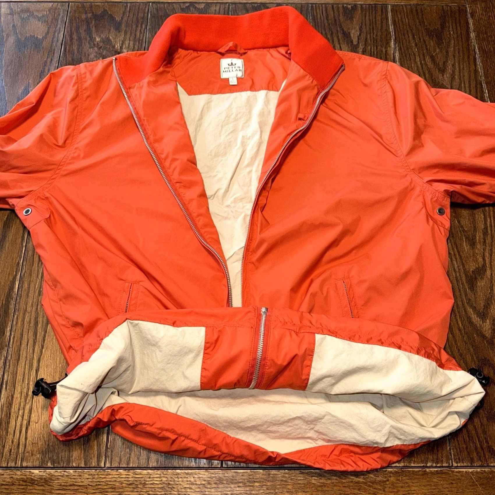 Peter Millar VINTAGE Peter Millar Bomber Jacket Orange Classic Size Large Men's Golf Preppy 90s Style Short Sleeve? Size US L / EU 52-54 / 3 - 4 Thumbnail