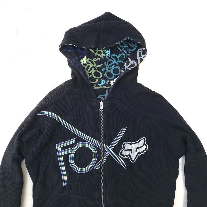 Fox Racing Fox Racing Black Zip Hoodie Jacket Reversible hoodie design Size US M / EU 48-50 / 2 - 3 Thumbnail